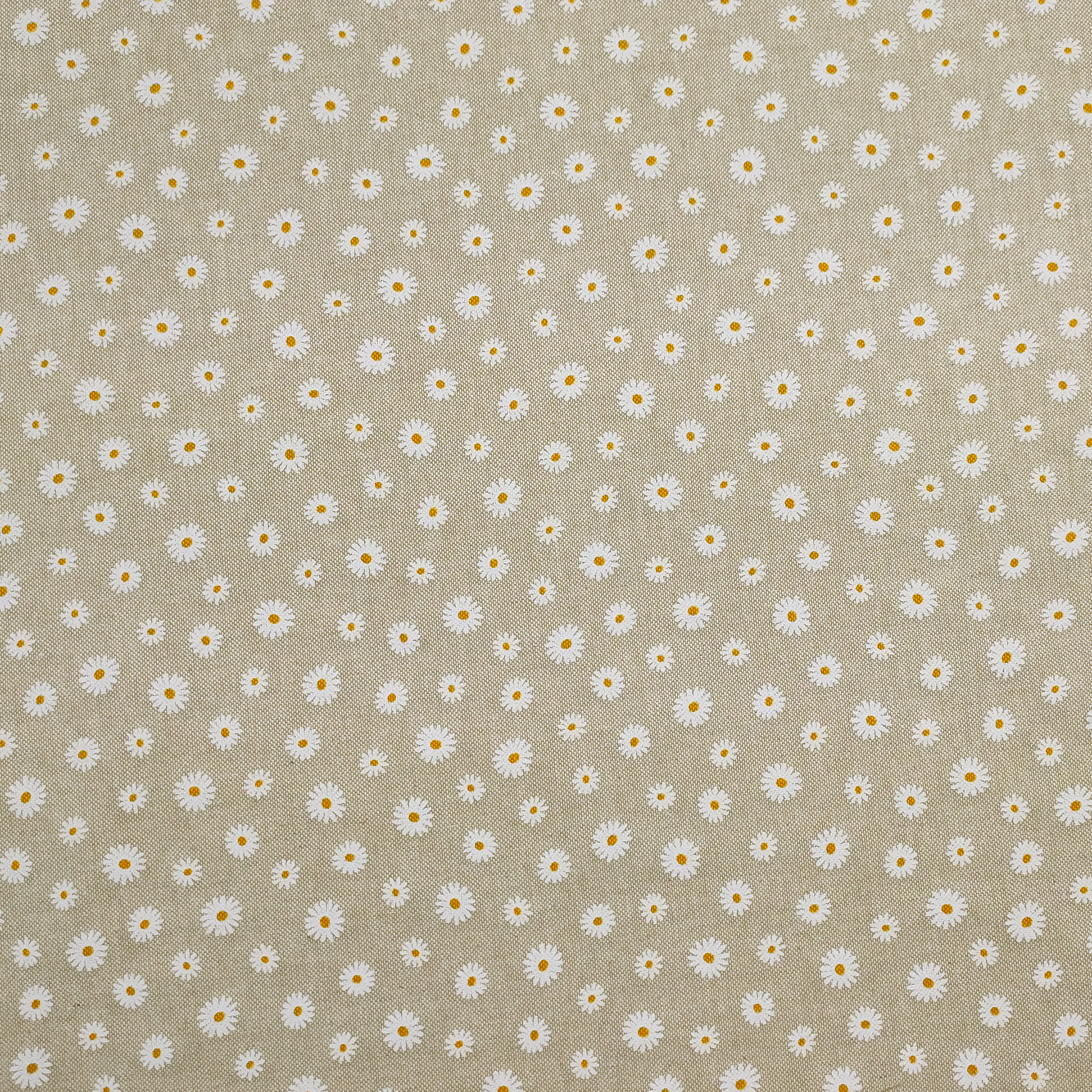 Découpe Panama Tissu Marguerites Mini 50x140 cm Image
