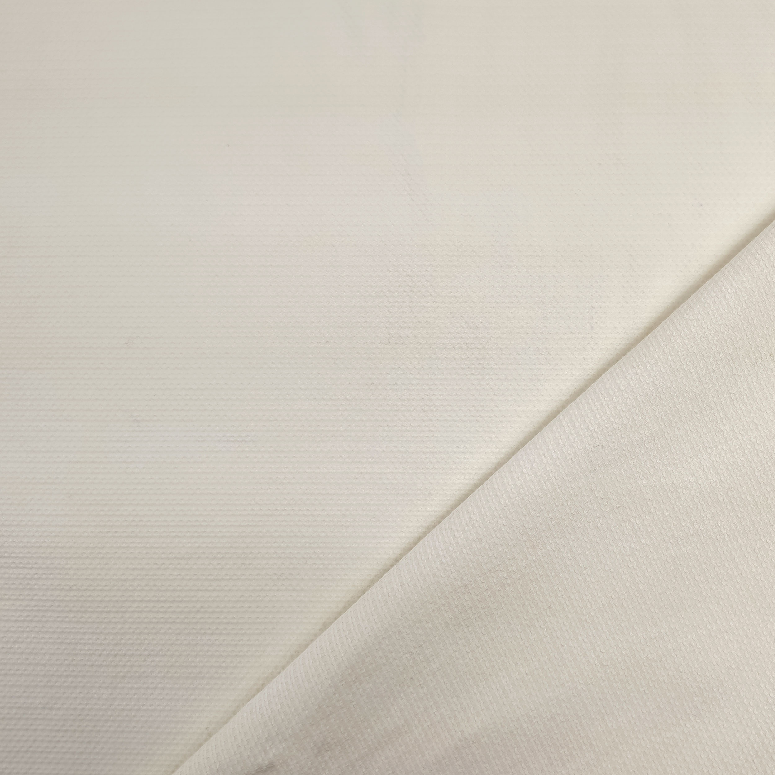 Milk White Stretch Cotton Piquet Image
