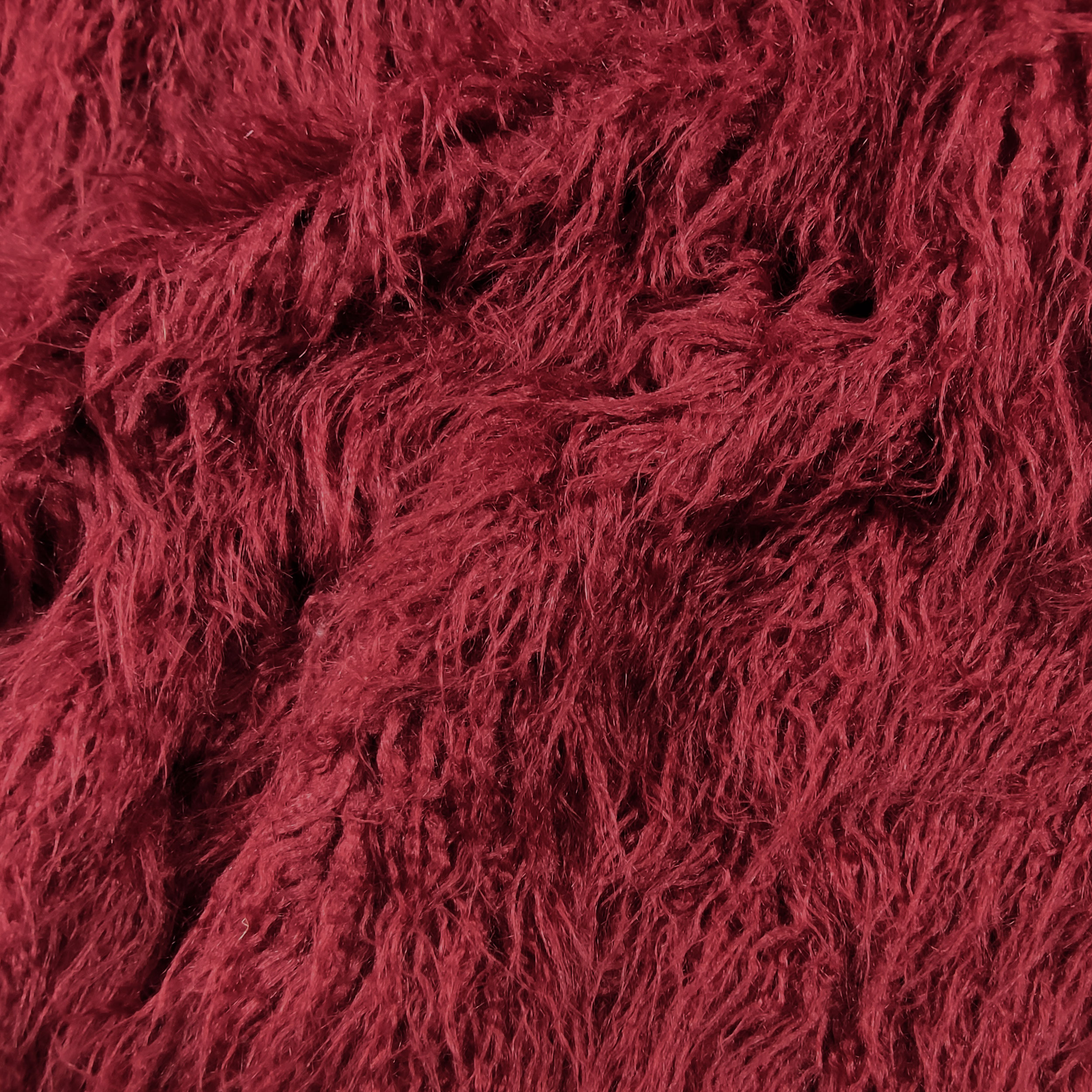 Bordeaux Long Coat Fur
