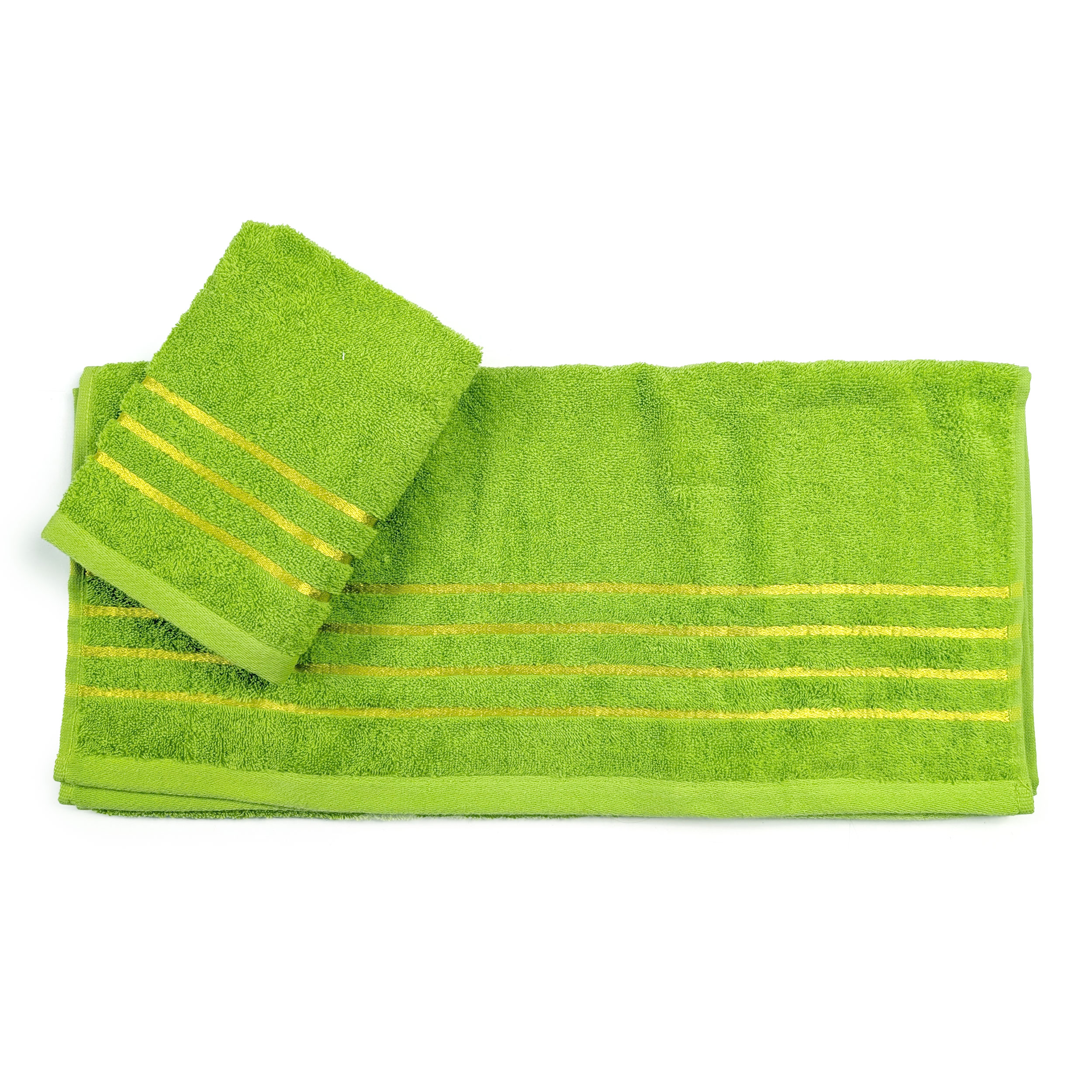 Acid Green Bath, Face and Guest Towel Set Image