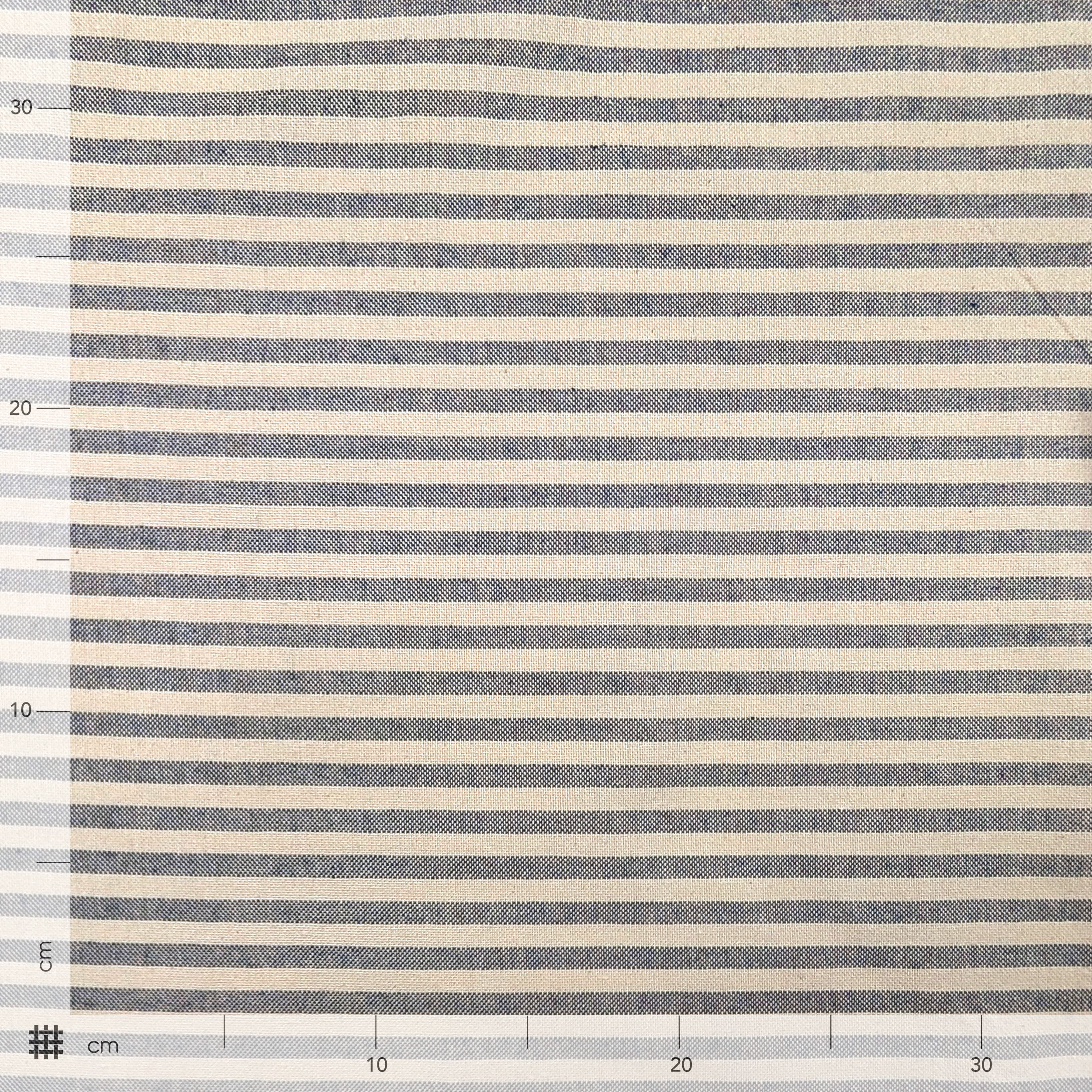 Panama Horizontal Stripes Blue and Cream Image
