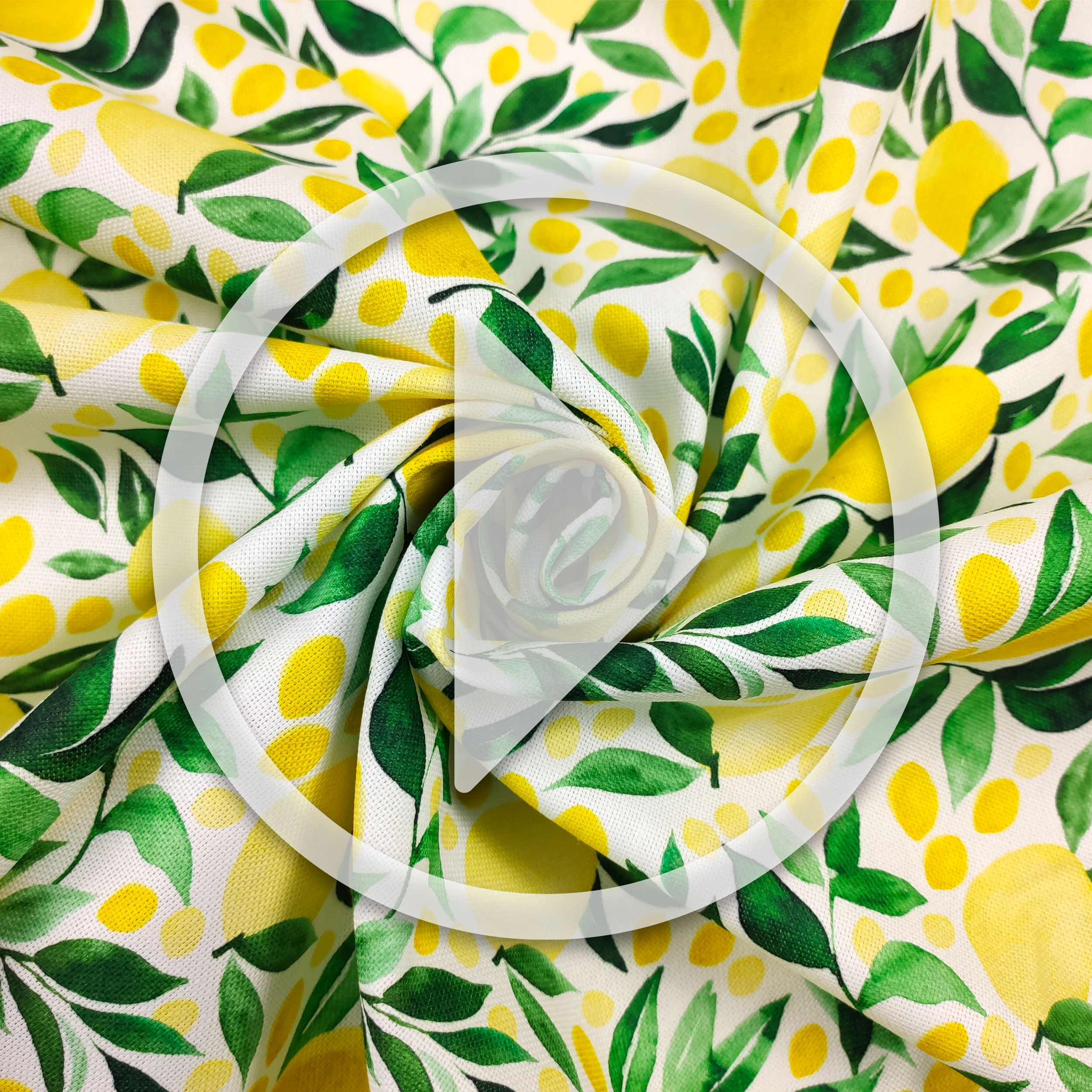 Cotton Furnishing Fabric Lemons Image