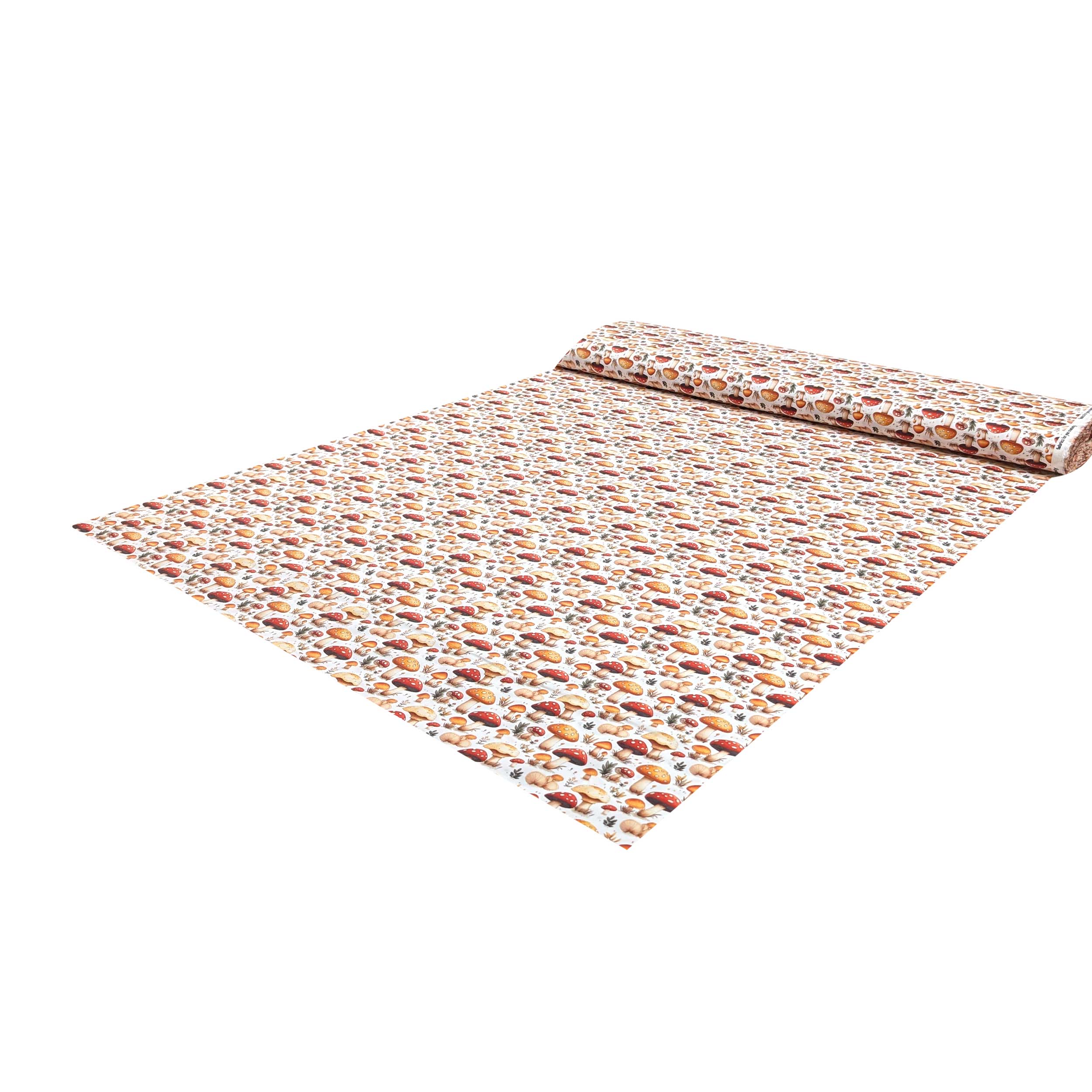 Poplin Cotton Mushroom White Background Image