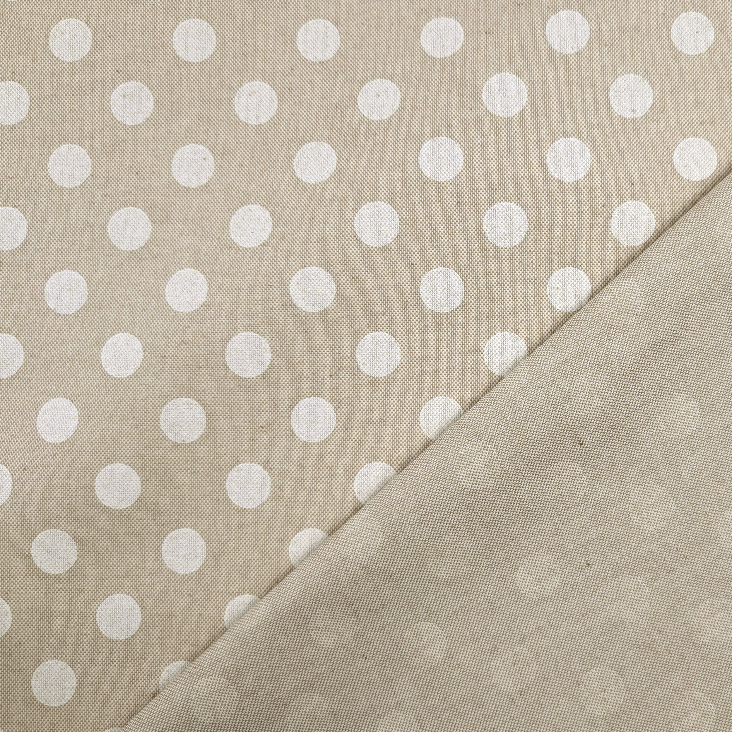 Tissu pour nappe en résine Large White Polka Dots