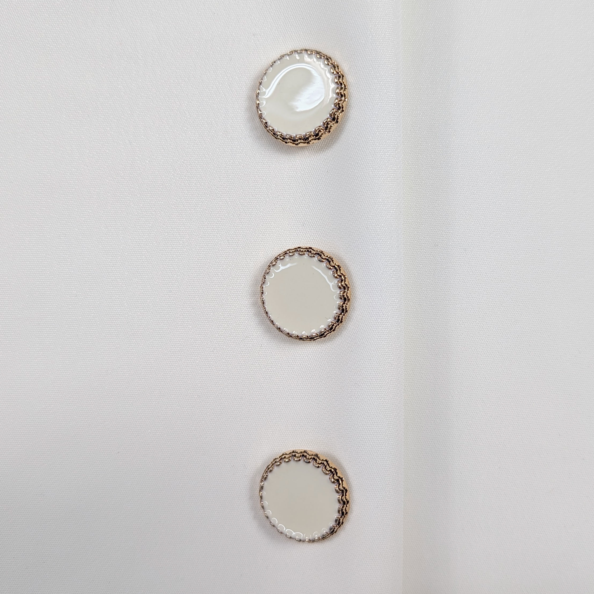 Cream button with Gold Crown Image
