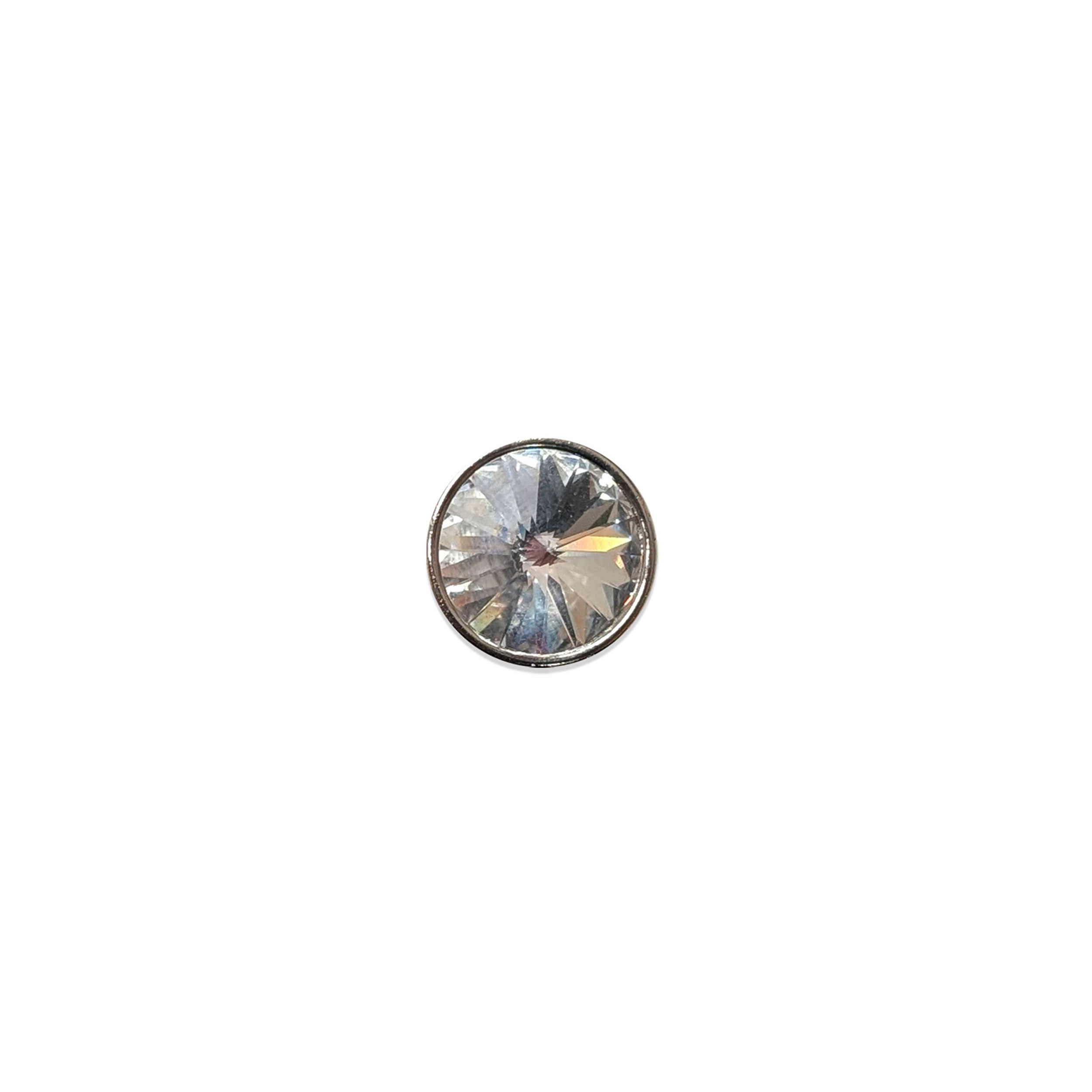 Silver-plated button with Swarovsky Stone Image