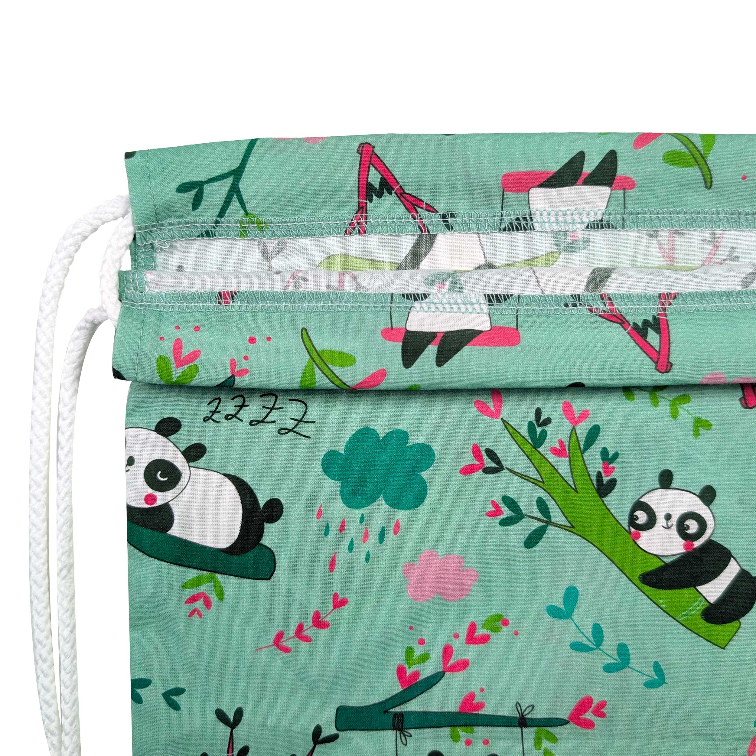 Jardin d'enfants Sac à dos Panda Vert Menthe Fond d'écran Image