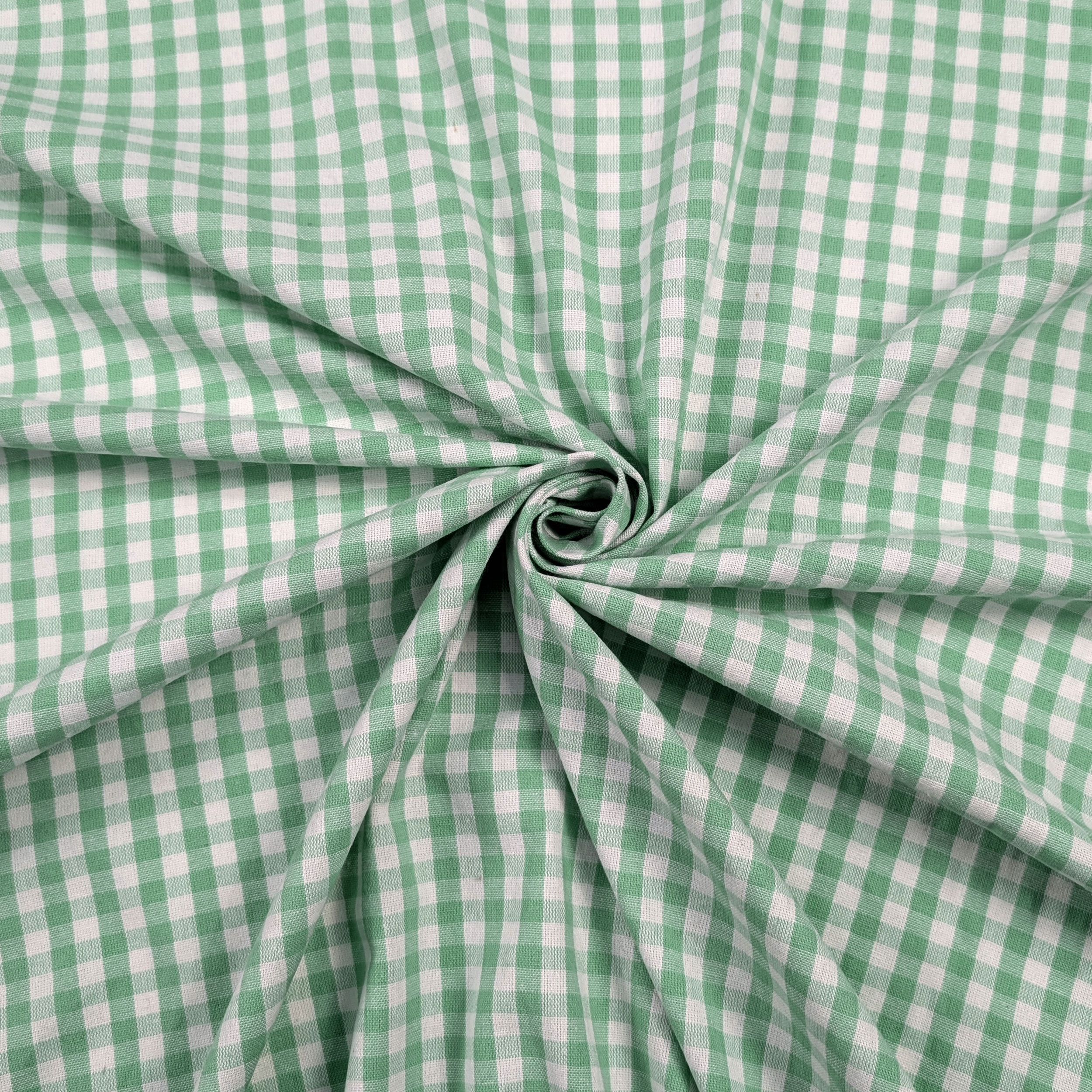 Washed Cotton Yarn Dyed Check Mint Image
