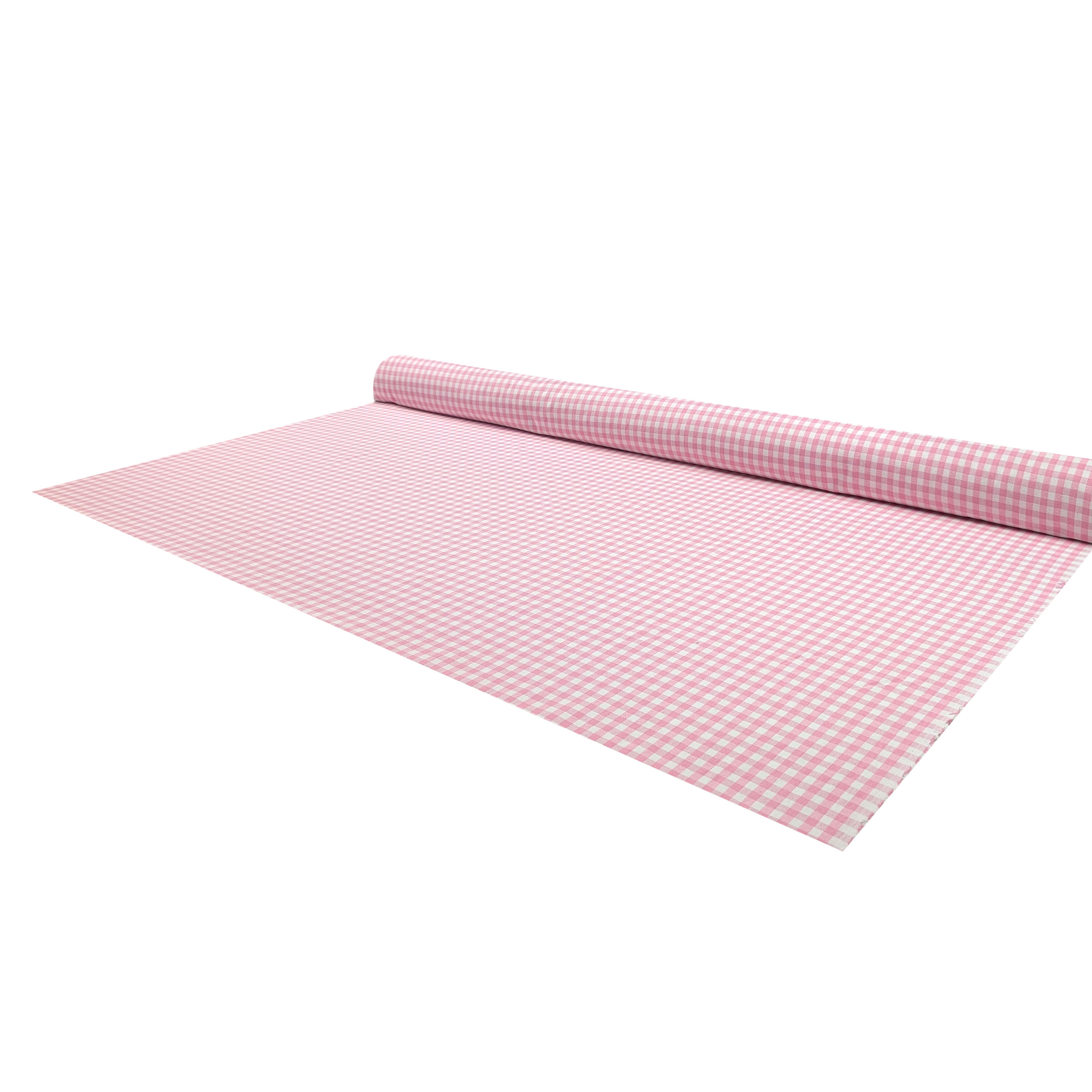 Washed Cotton Yarn Dyed Square Pink Image