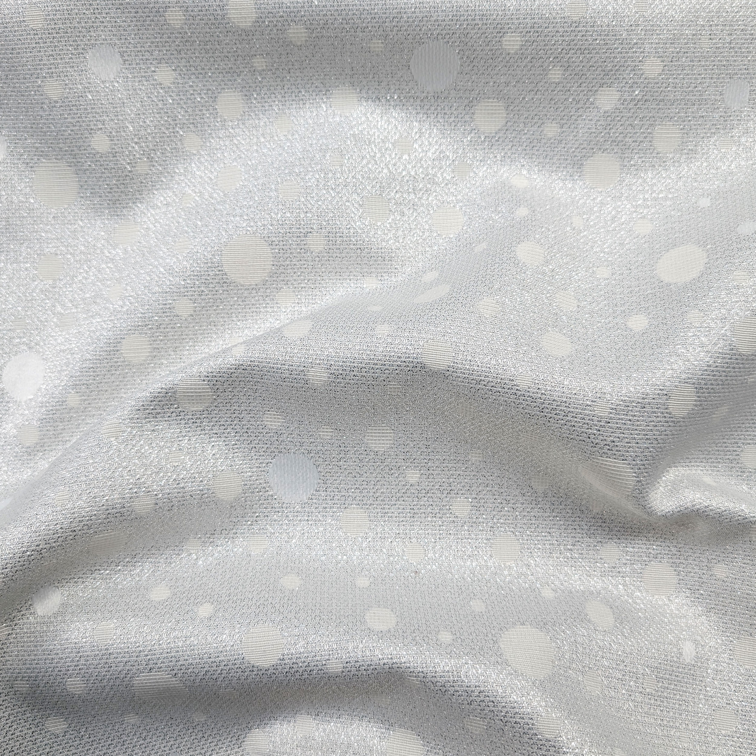 Furnishing Fabric Silver Polka Dots Lurex Image