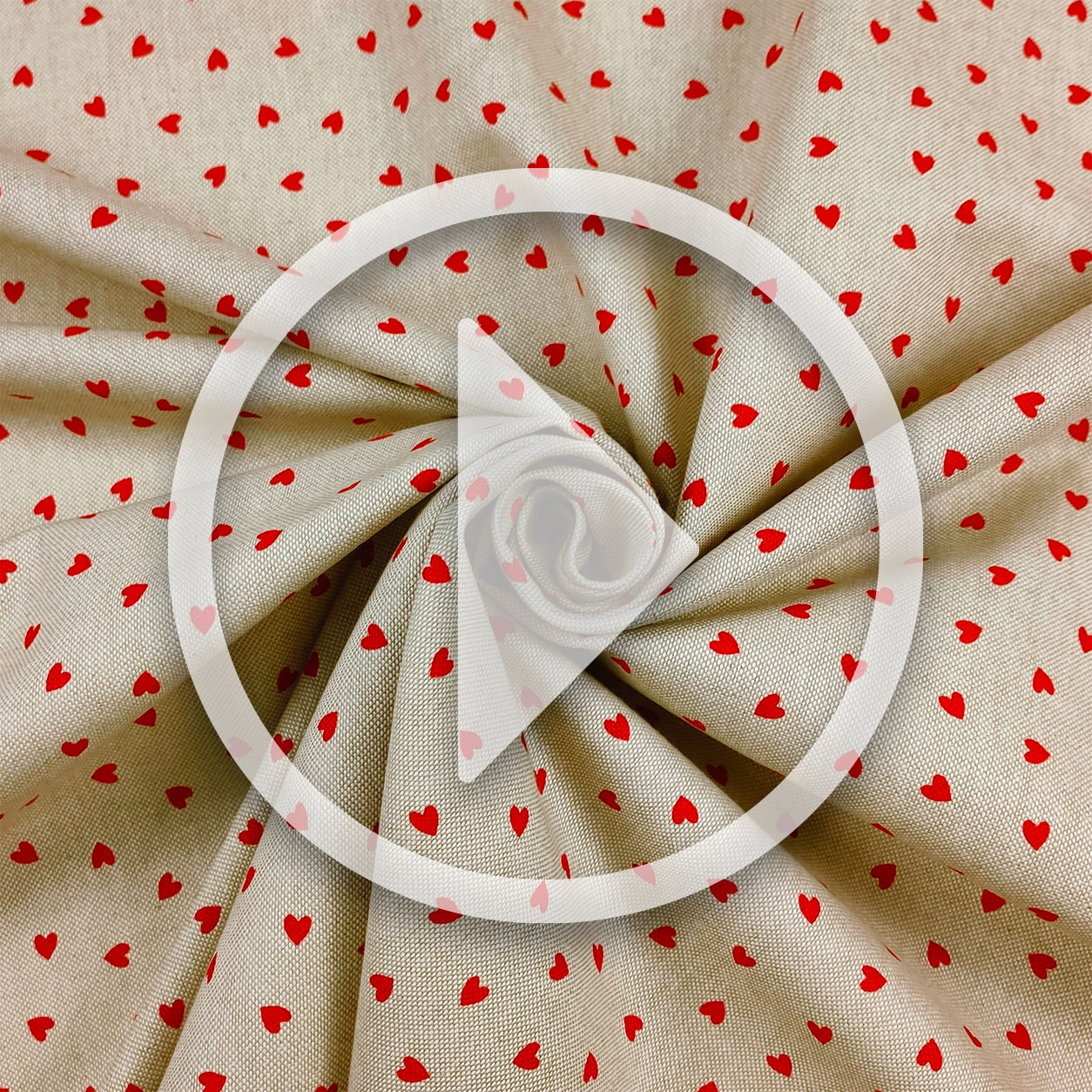 Half Panama - Little Red Hearts Image