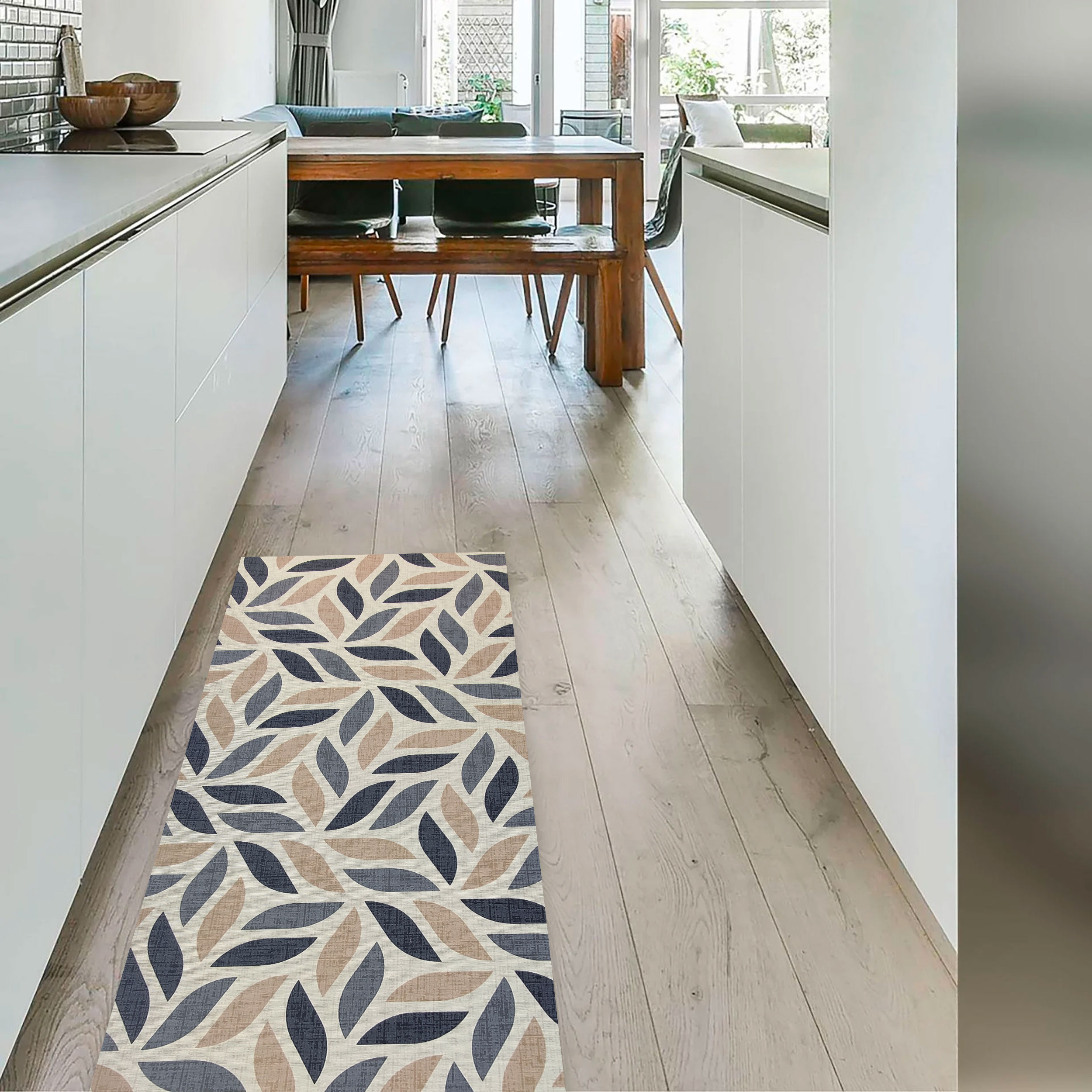 Fregona de Cocina Stylised Leaves Cold Tones