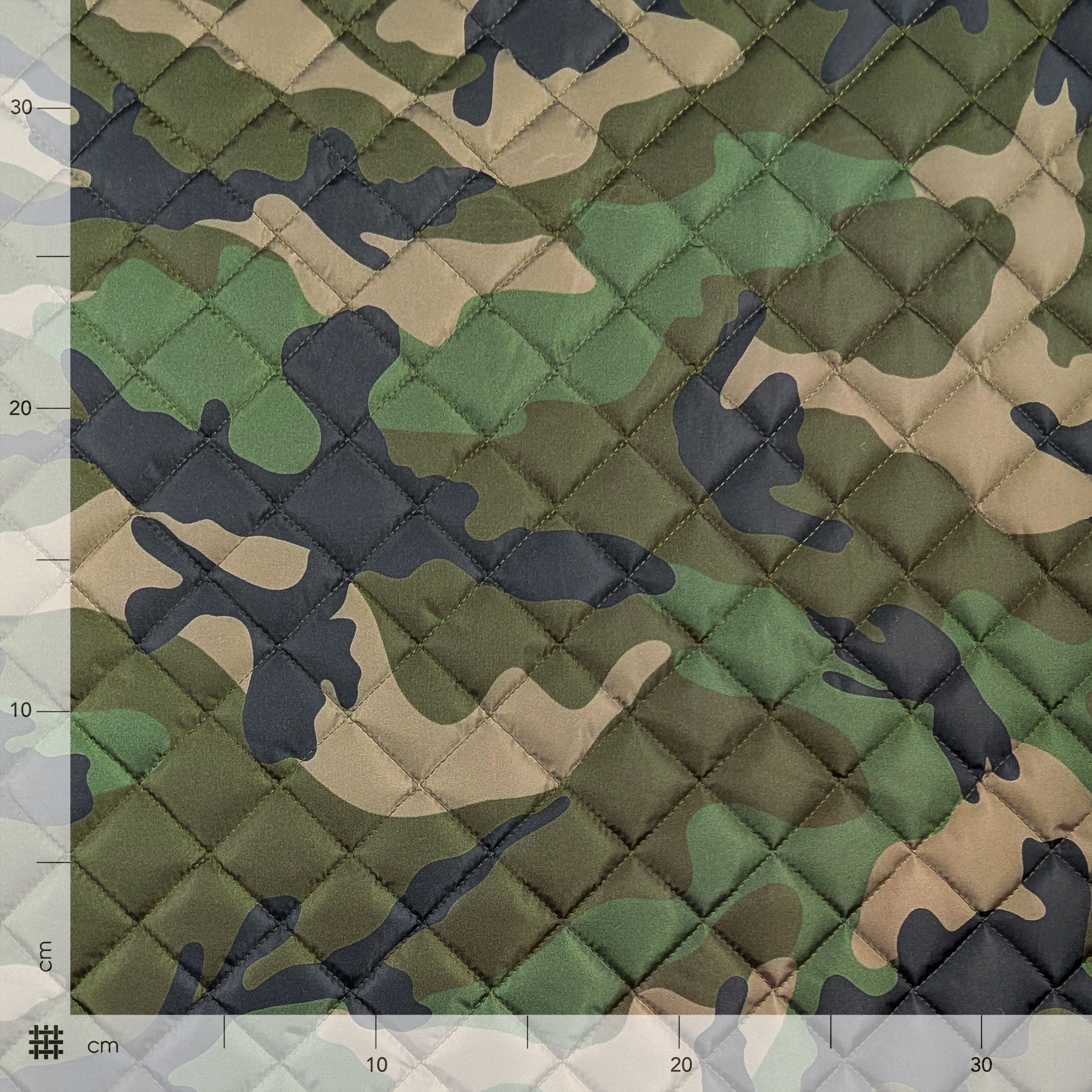 Waterproof Quilted Fabric Camouflage Pattern Image