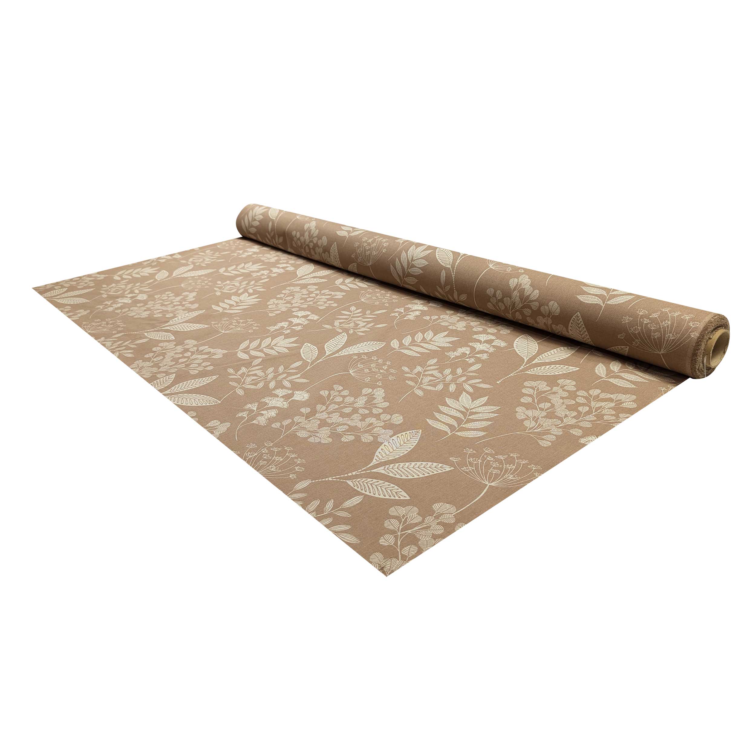 Panama Fabric Delicate Flowers in White Image