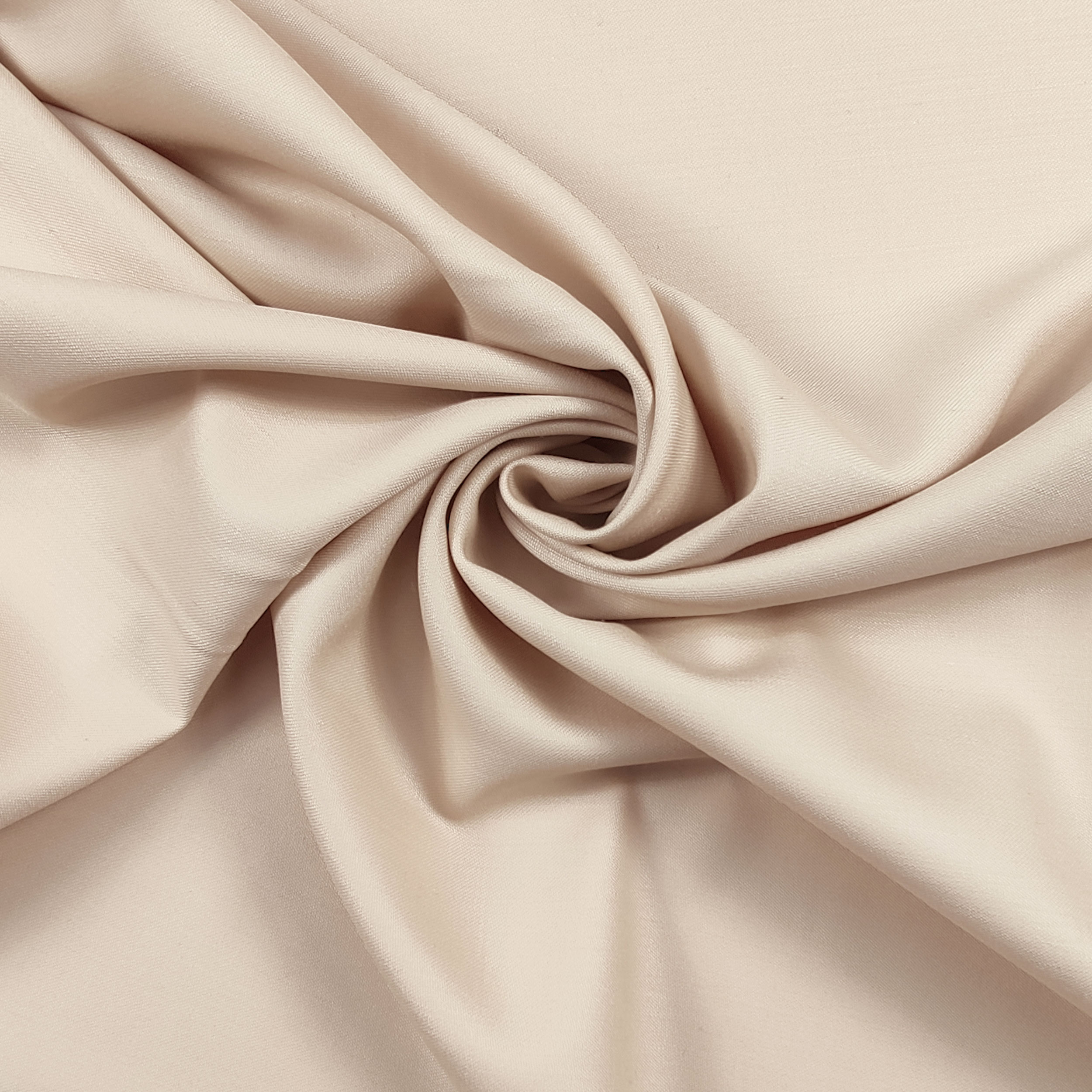 Beige Stretch Wool Satin Image