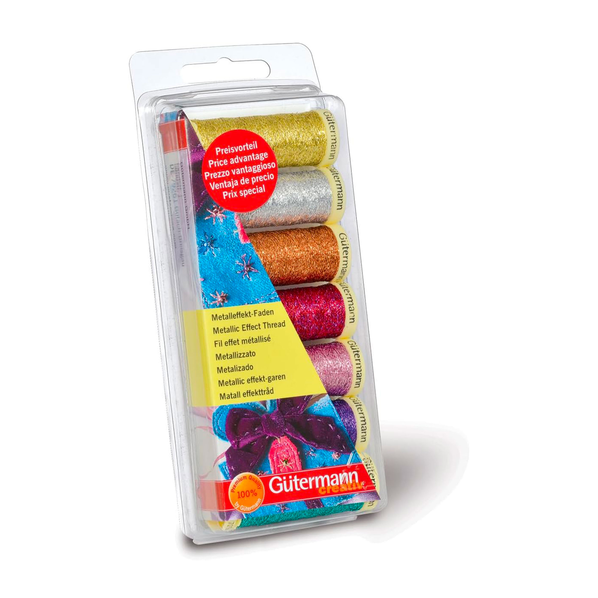 Gutermann Alambre Metalizado 50 m 7 Bobinas Multicolor
