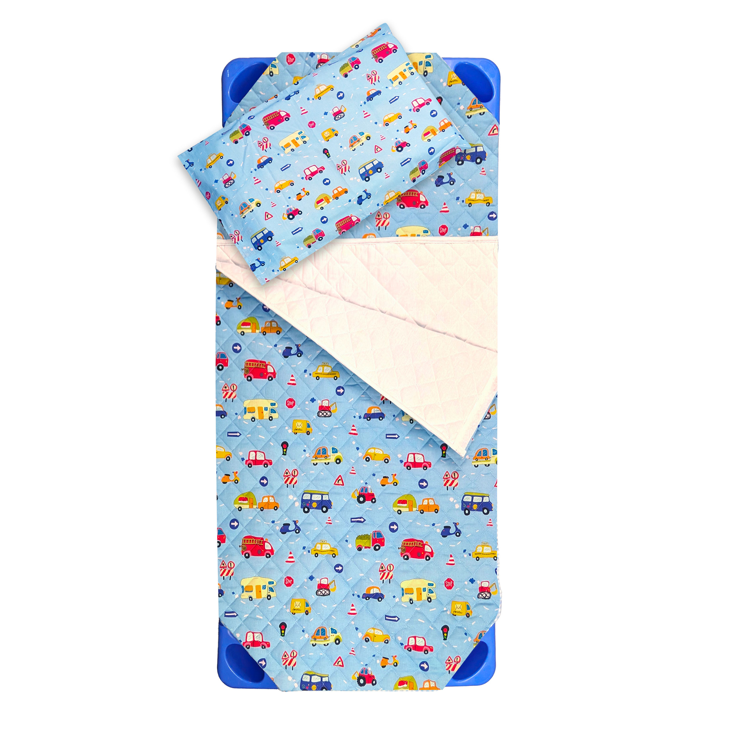 Shaped Sleeping Bag for Brandy Cars Light Blue Background Image