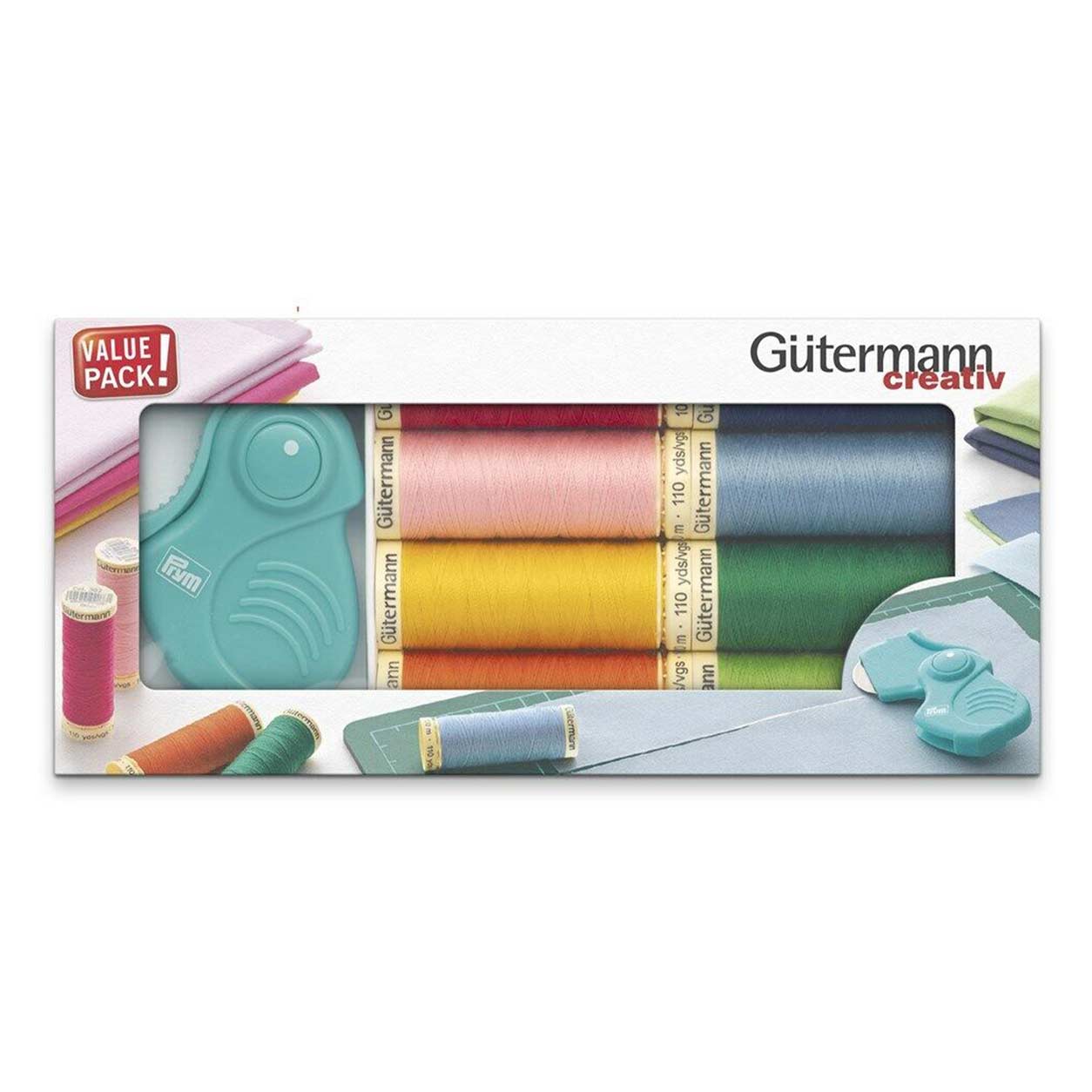 Gutermann Máquina de Coser Creativa 8 Bobinas con Prym Cutter