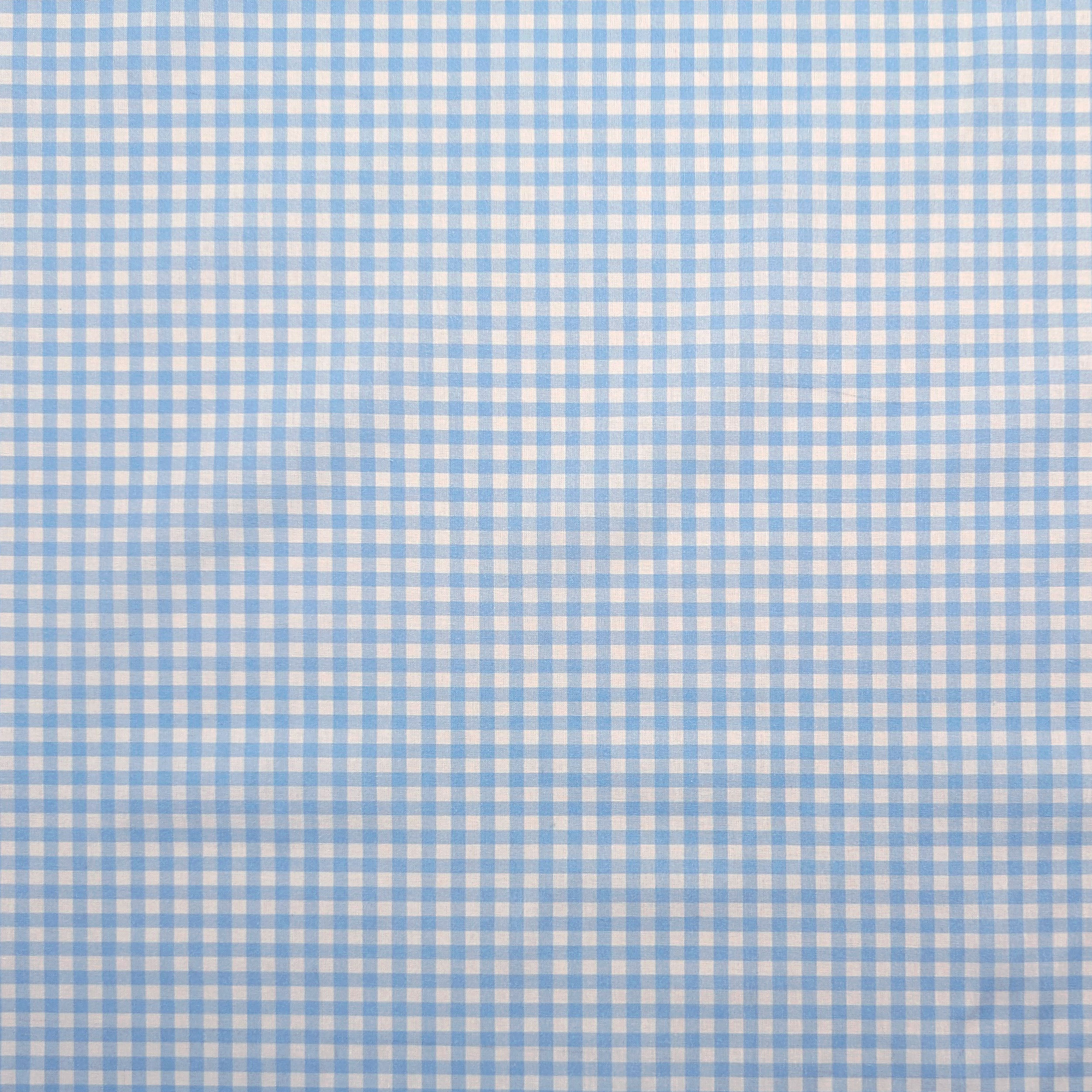 Dressmaking Gingham Cotton - Sky Blue Image