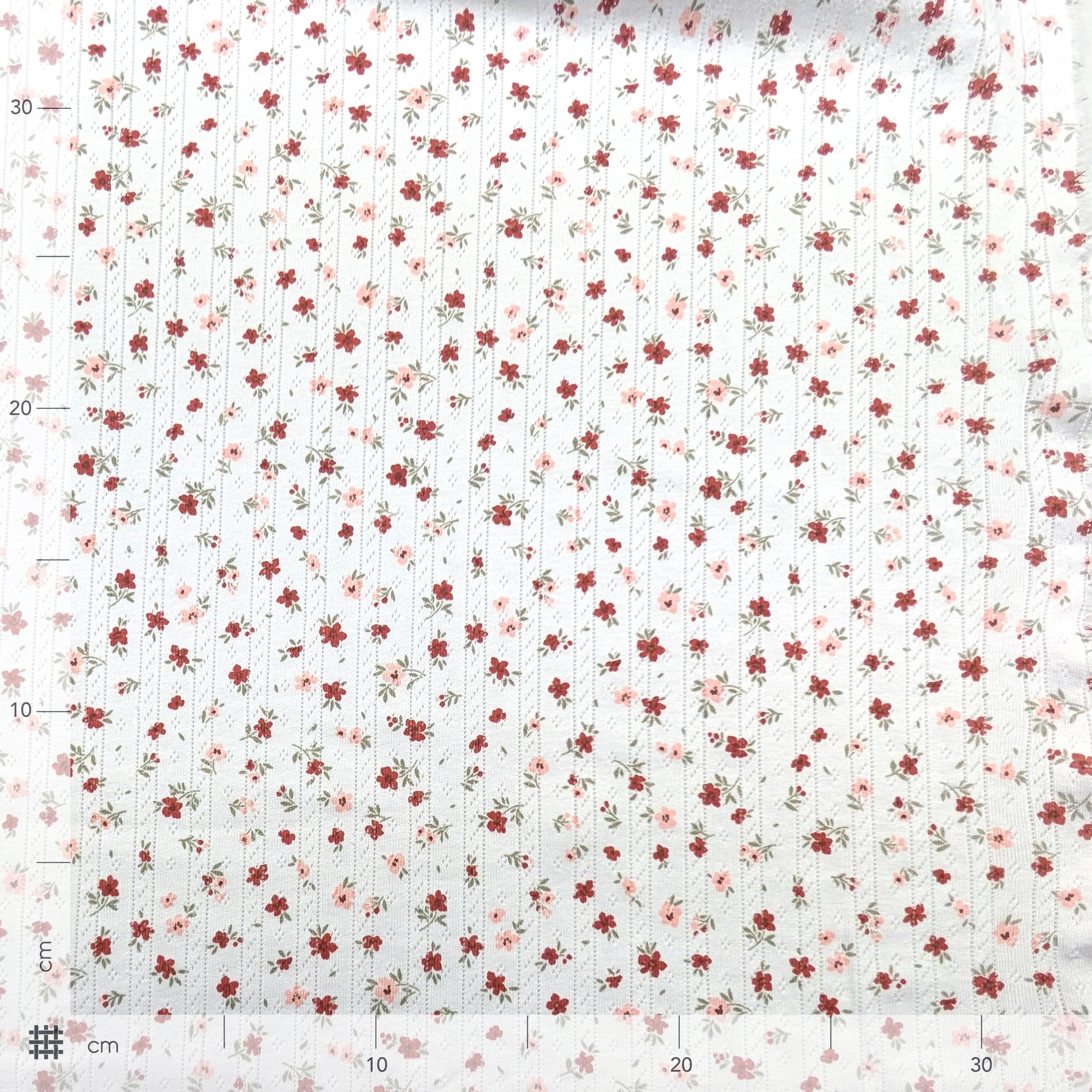 Perforated jersey Autumn flowers Image