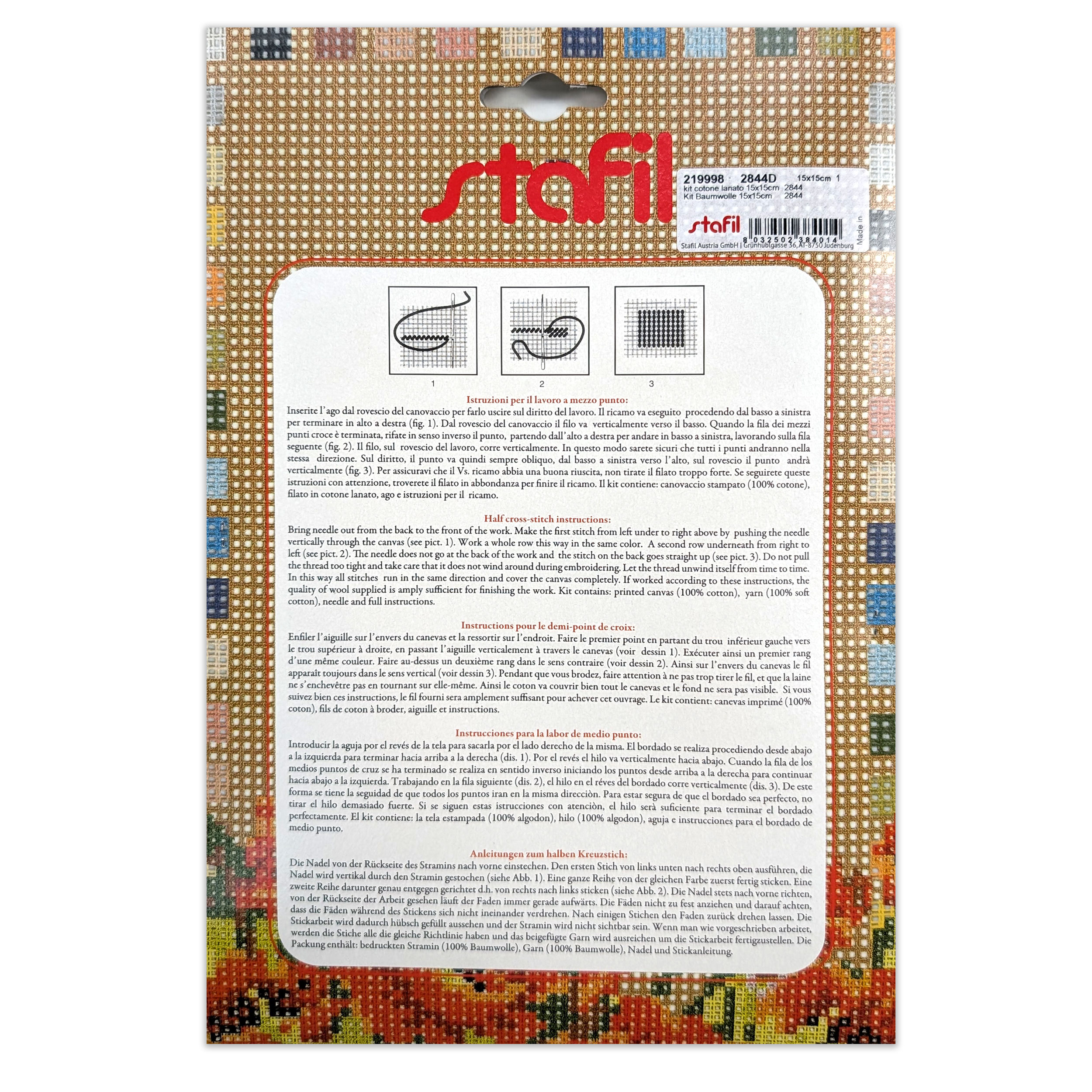 Set Half Cross Stitch "i Quadretti" Winter Landscape Image