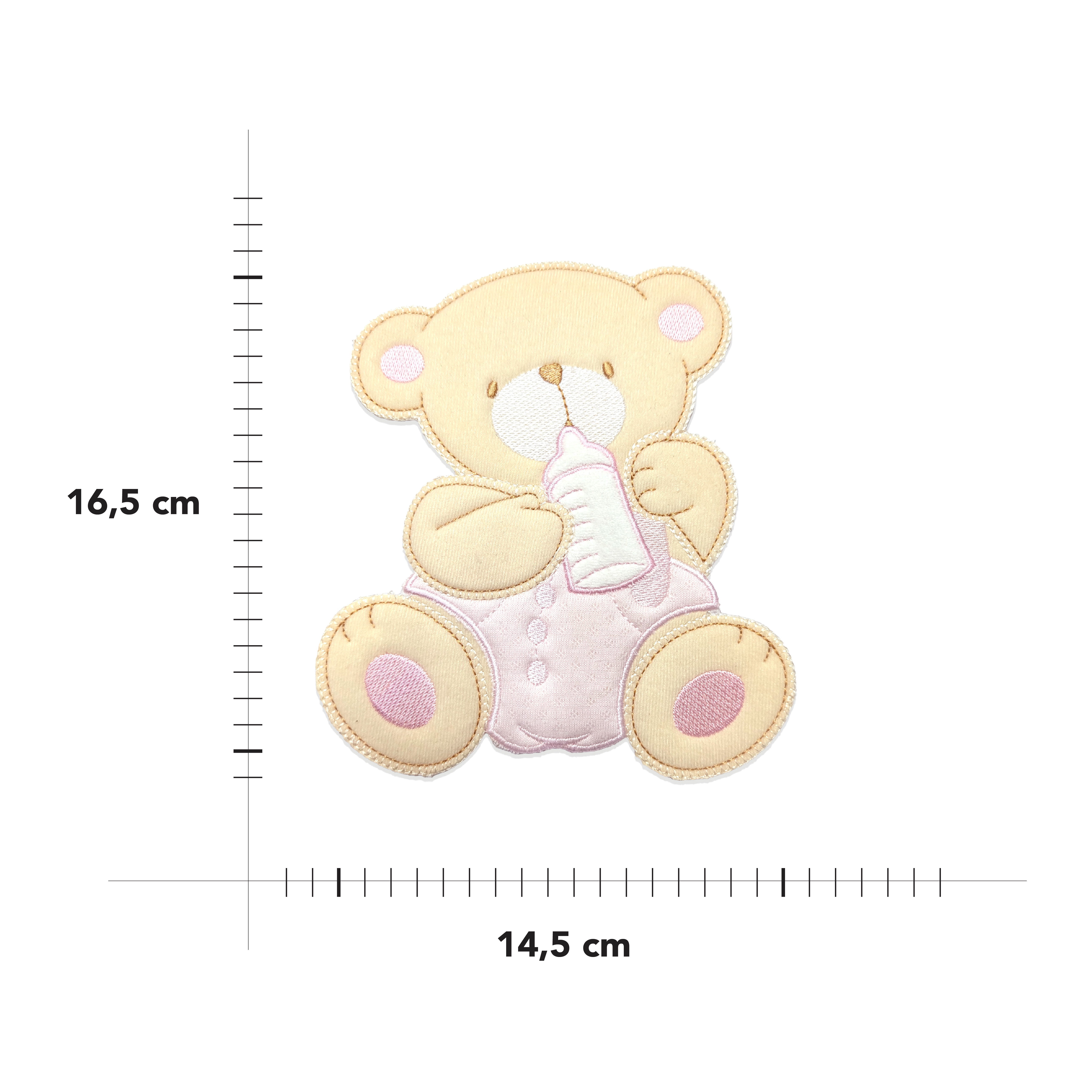 Thermoadhesive application Teddy Bear with Baby Bottle Image