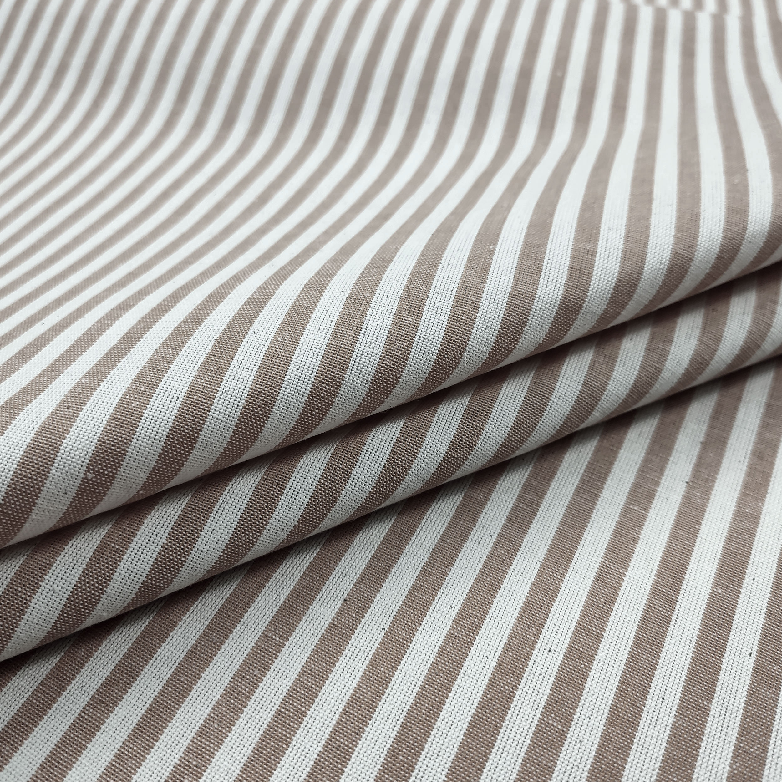 Pure Cotton Striped Tablecloth Fabric Image
