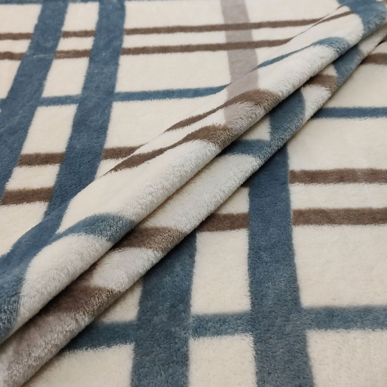Polaire Main Cachemire Base Plaid Beige Image