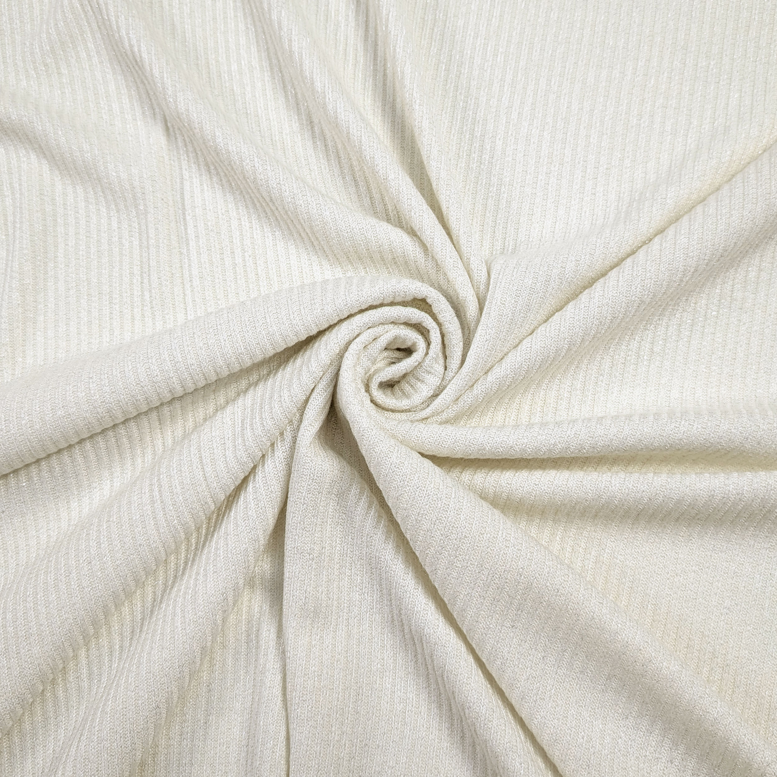 Hand Cashmere Knitted Lurex jersey White Image