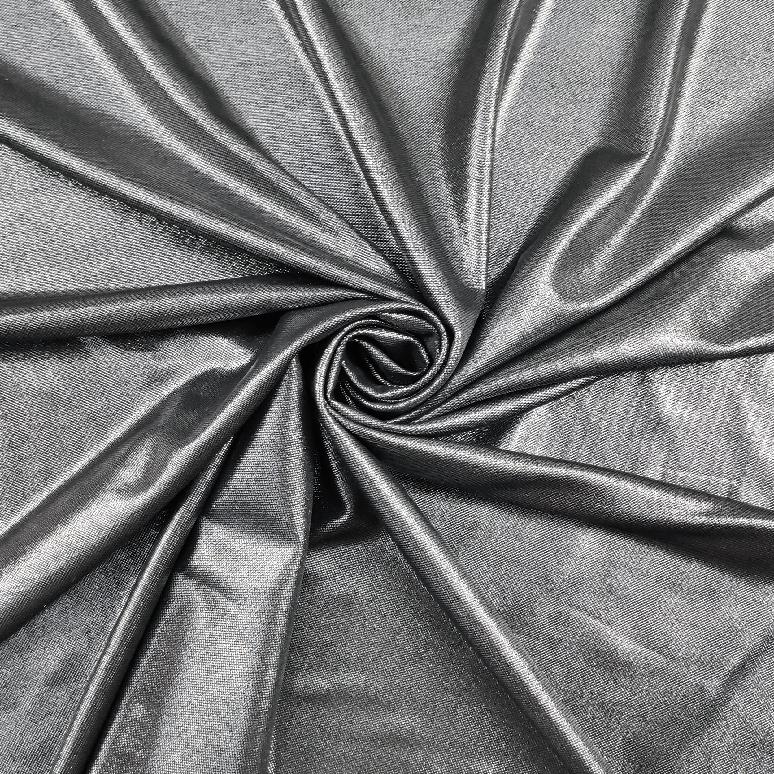 Silk-set jersey laminated silver