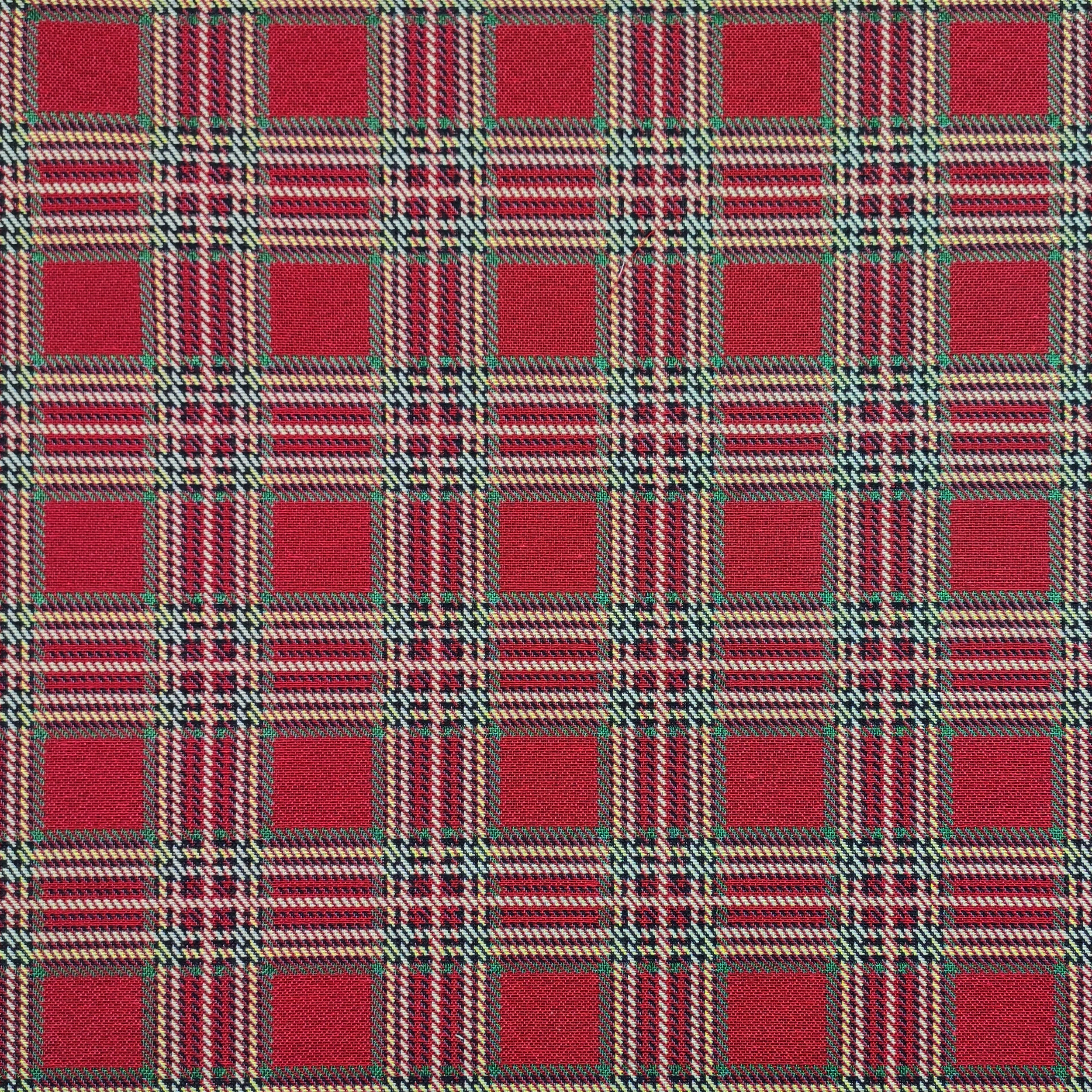 Gobelin à motif écossais en rouge
