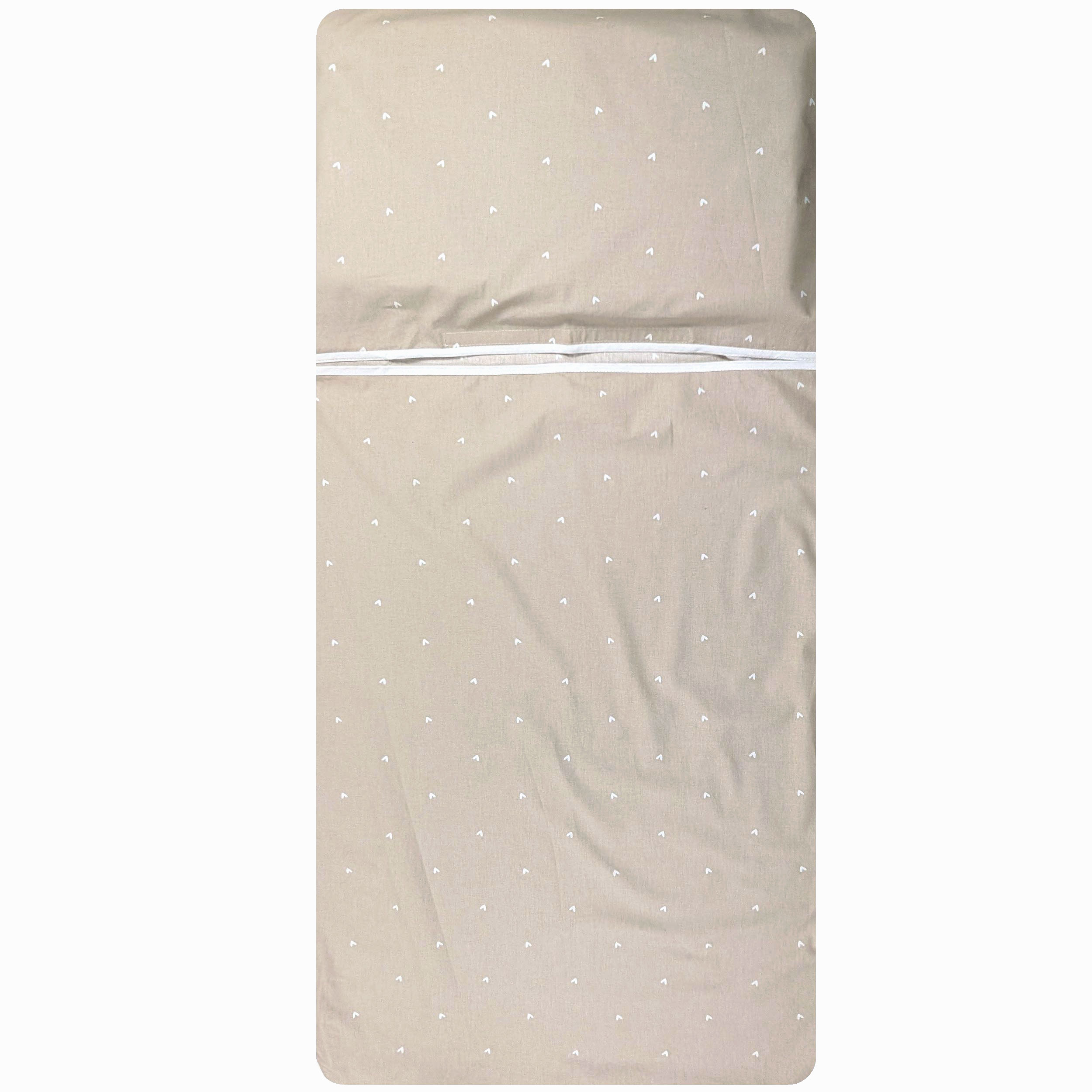 Summer Sleeping Bag Hearts Background Beige Image