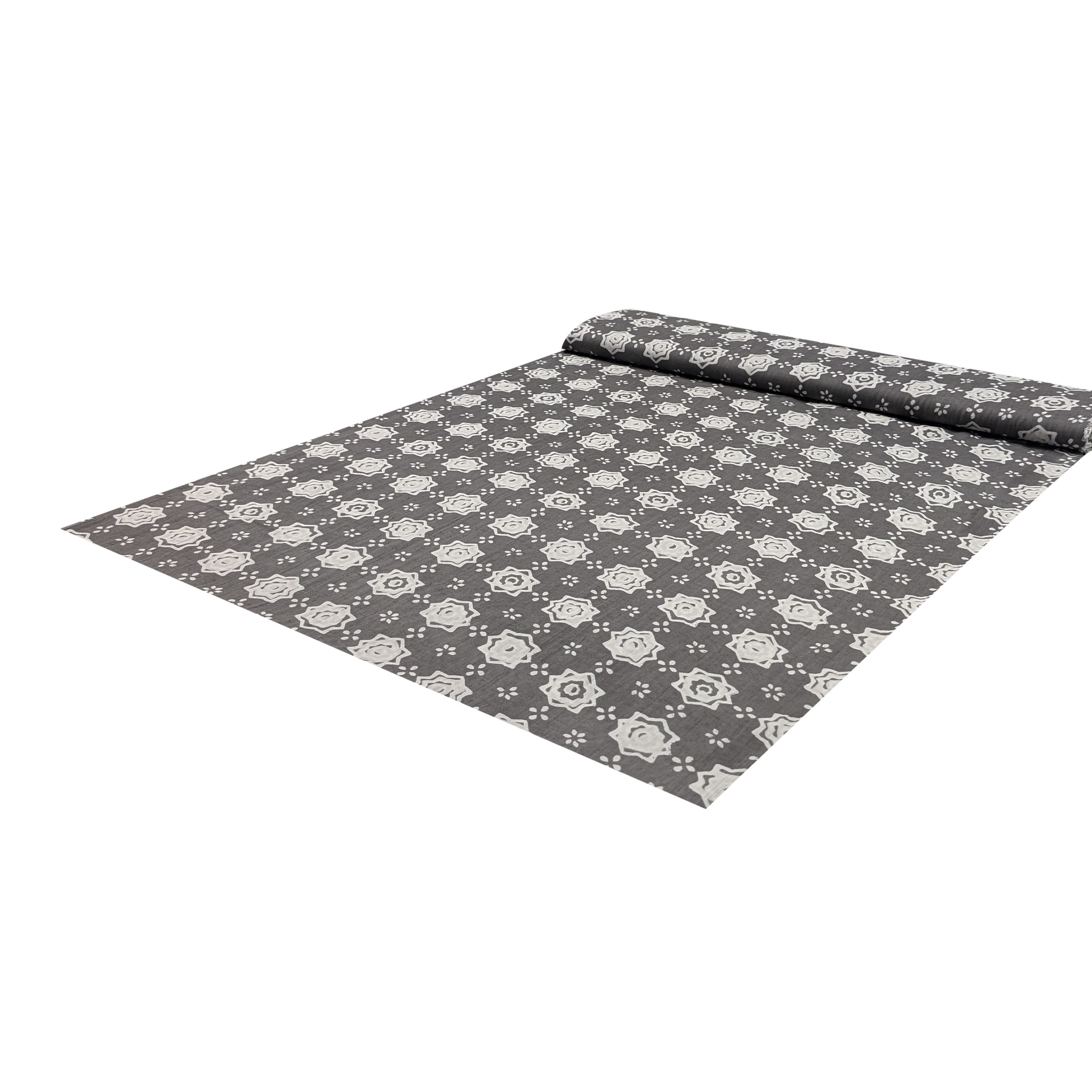 Batik Patterned Cotton Muslin Grey Background Image