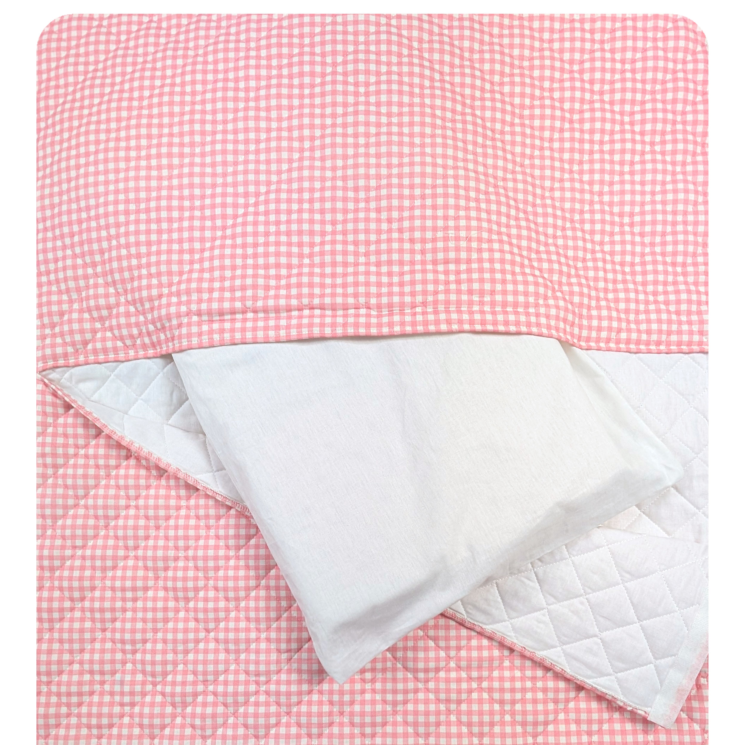 Baby Pink Gingham Baby Sleeping Bag Image