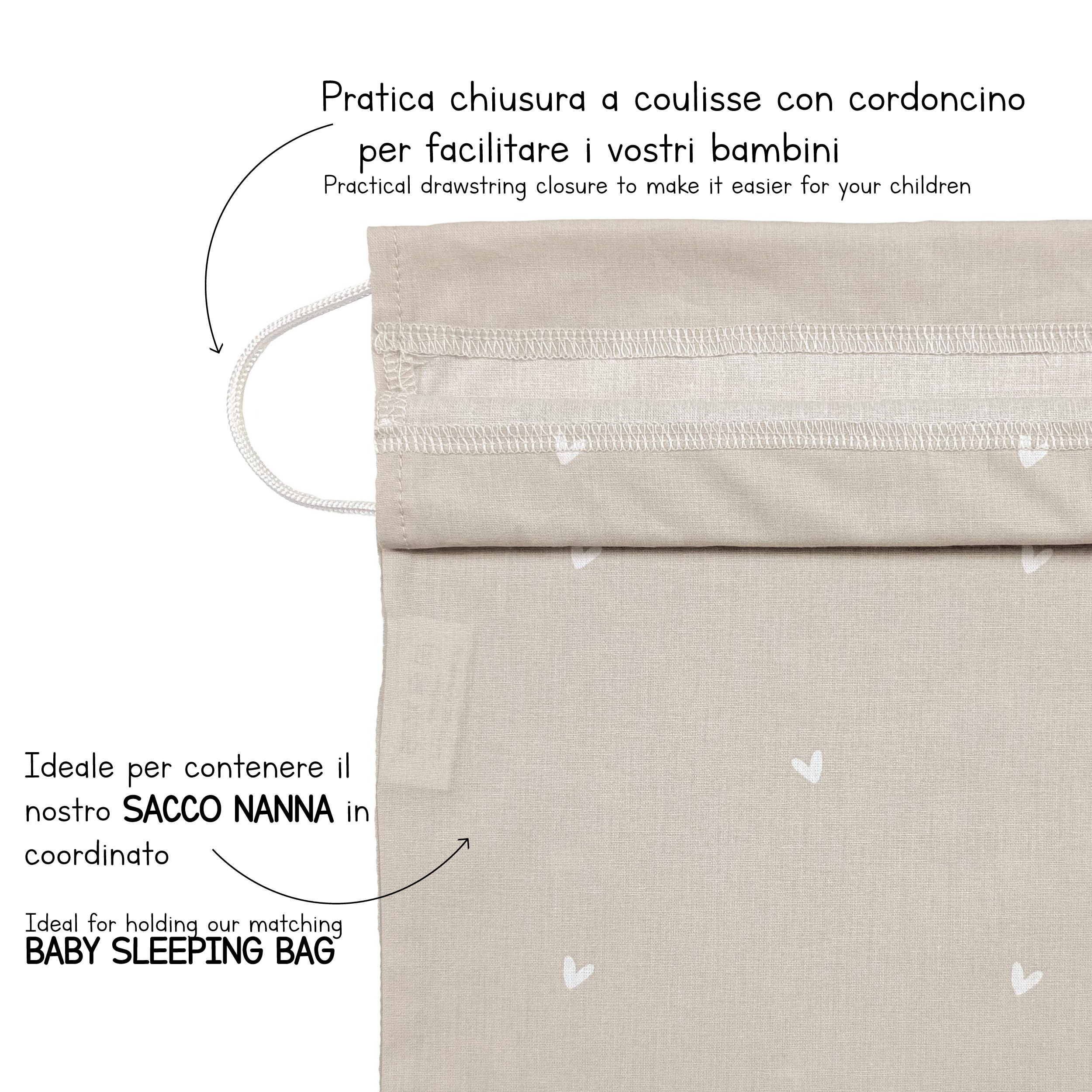 Kindergarten Bag Hearts Background Beige Image