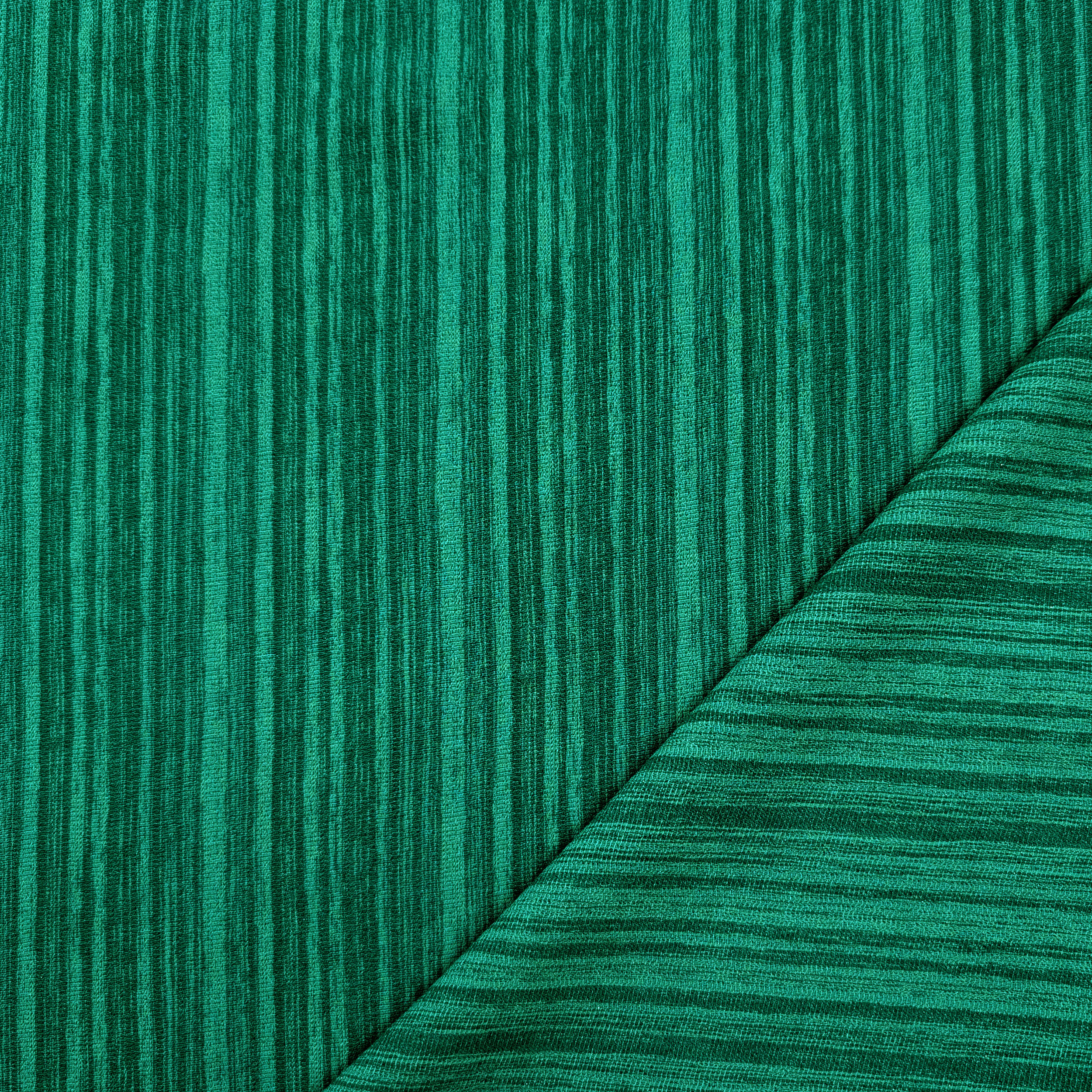 Green Striped Crêpe Fabric Image
