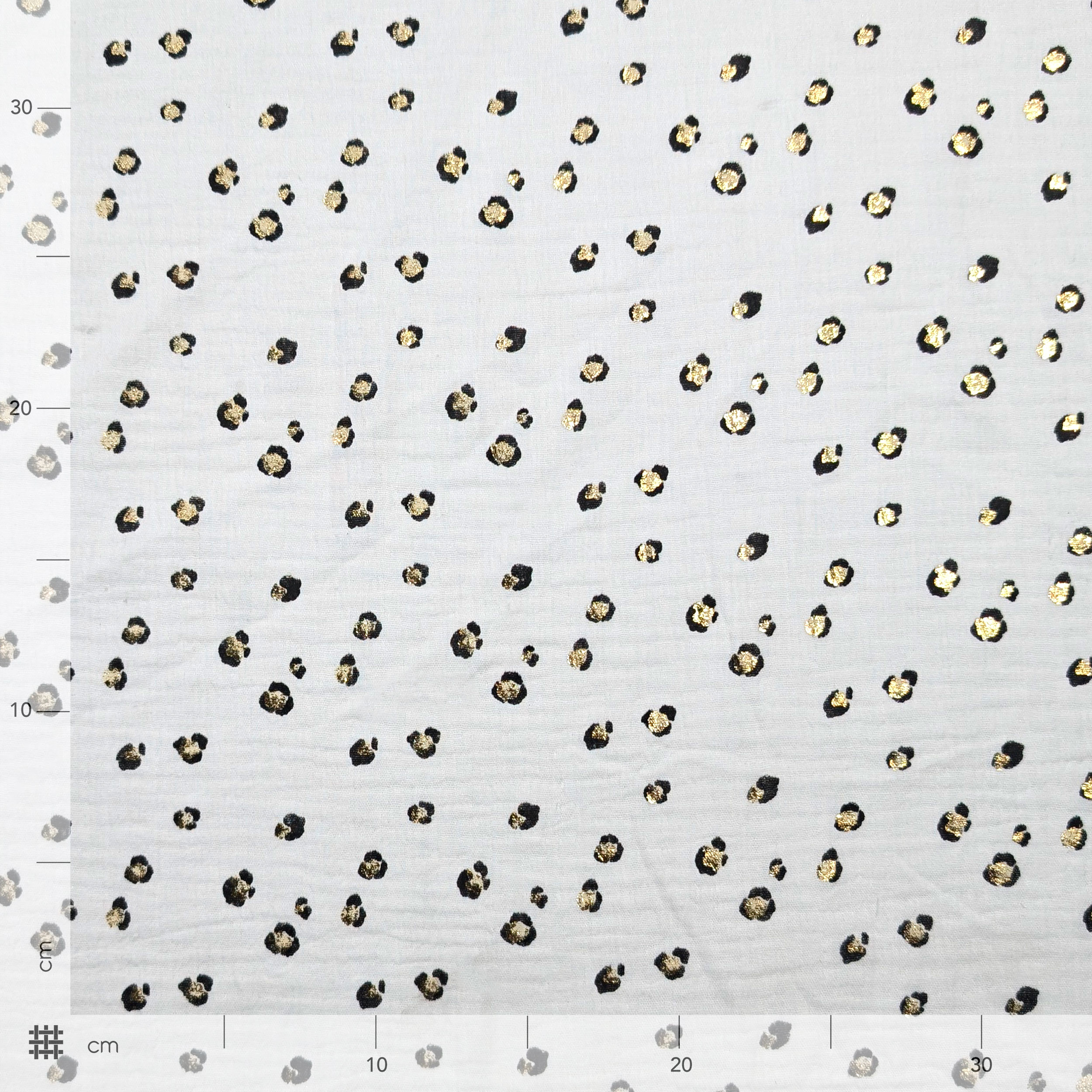 Double Gauze Cotton Muslin Gold Spotted Image