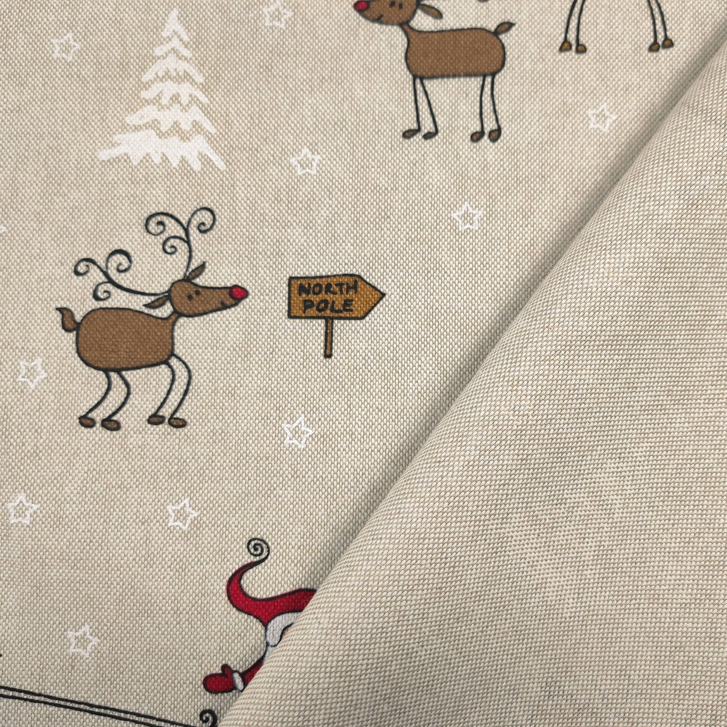 Tissu de Panama Père Noël au Pôle Nord