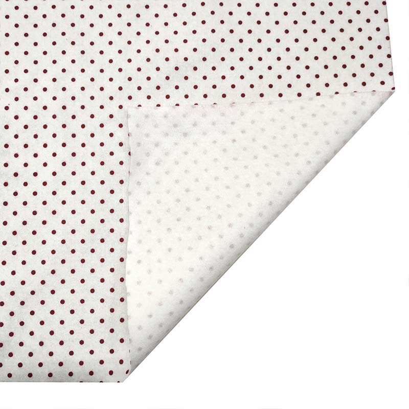 Soft Thin Felt - Burgundy Small Dots Image