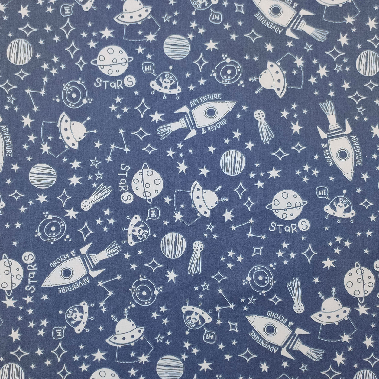 Tissu de coton Aliens in Space Image