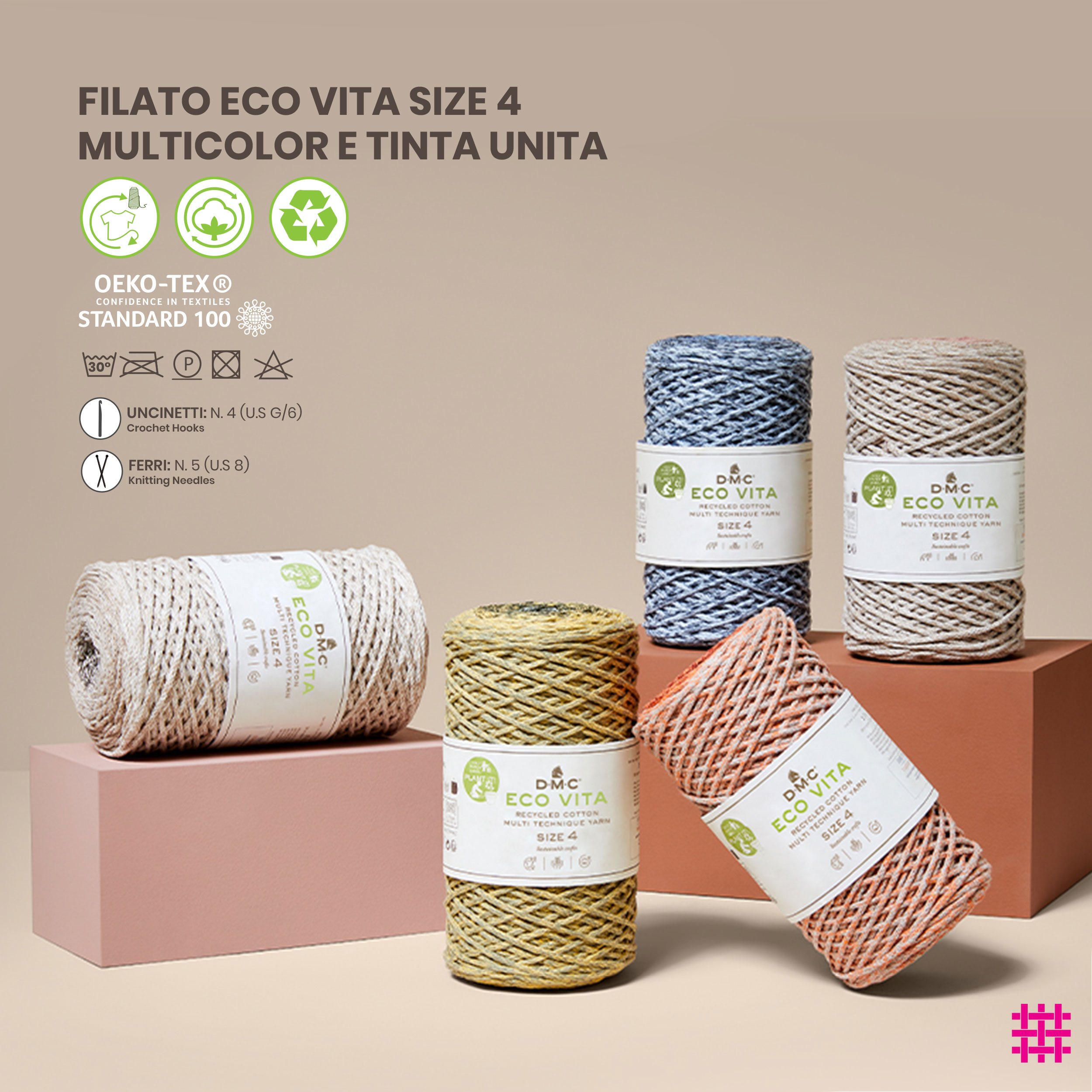 Fil DMC Eco Vita Taille 4 uni