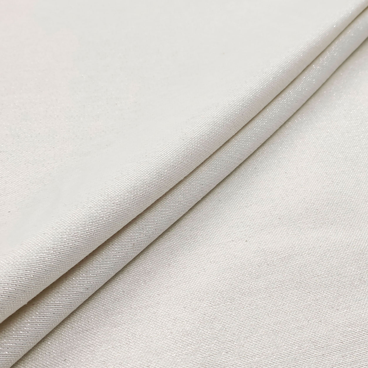 Tissu en coton mélangé Panama Lurex Silver Image