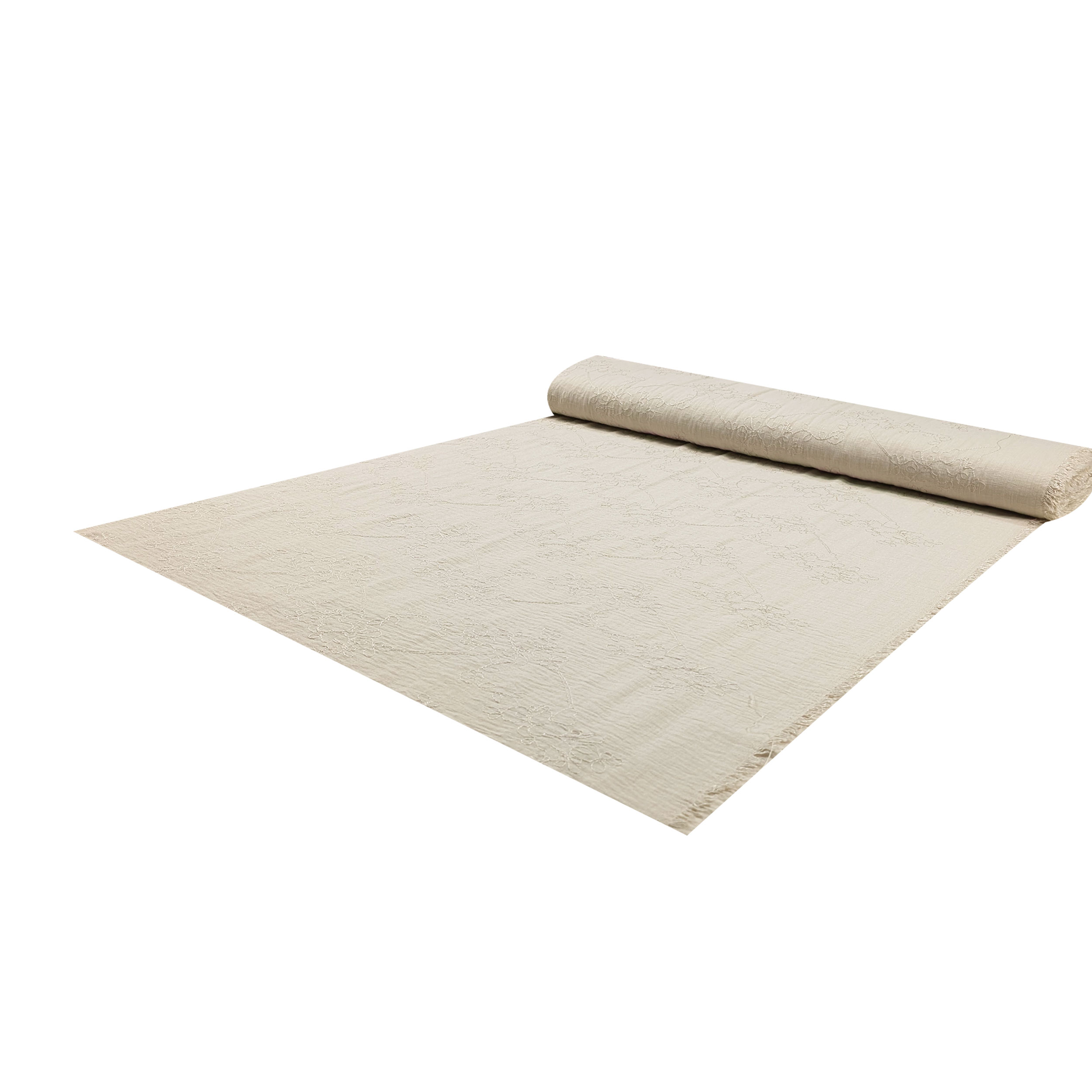 Embroidered Linen Blend Beige Image