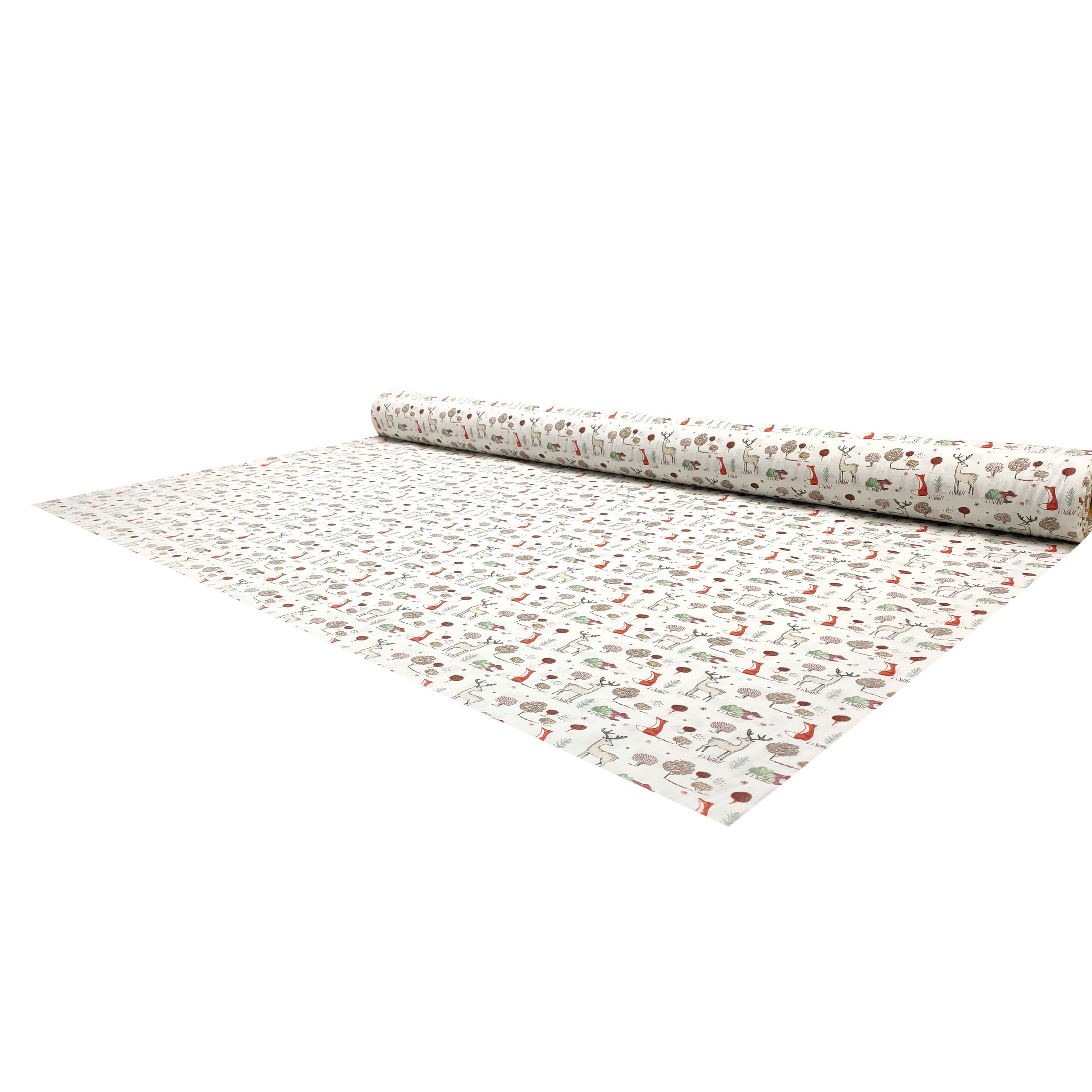 Tissu de coton cerfs et renards
