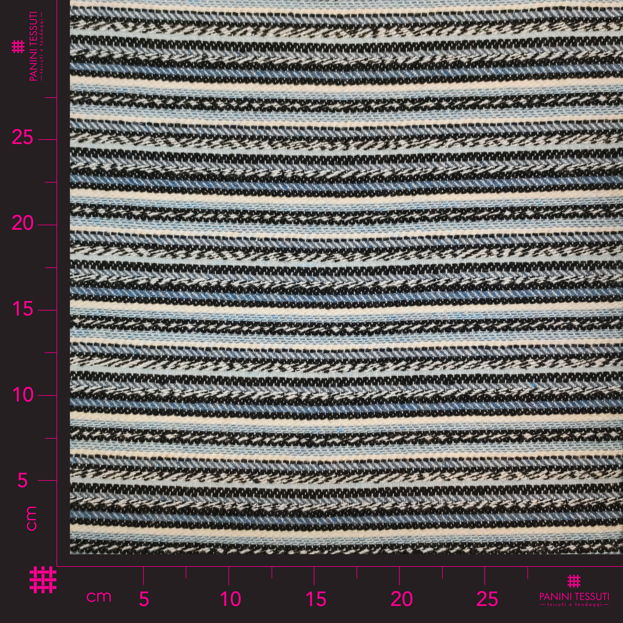 Tissu en laine Rayures abstraites Bleu clair Image