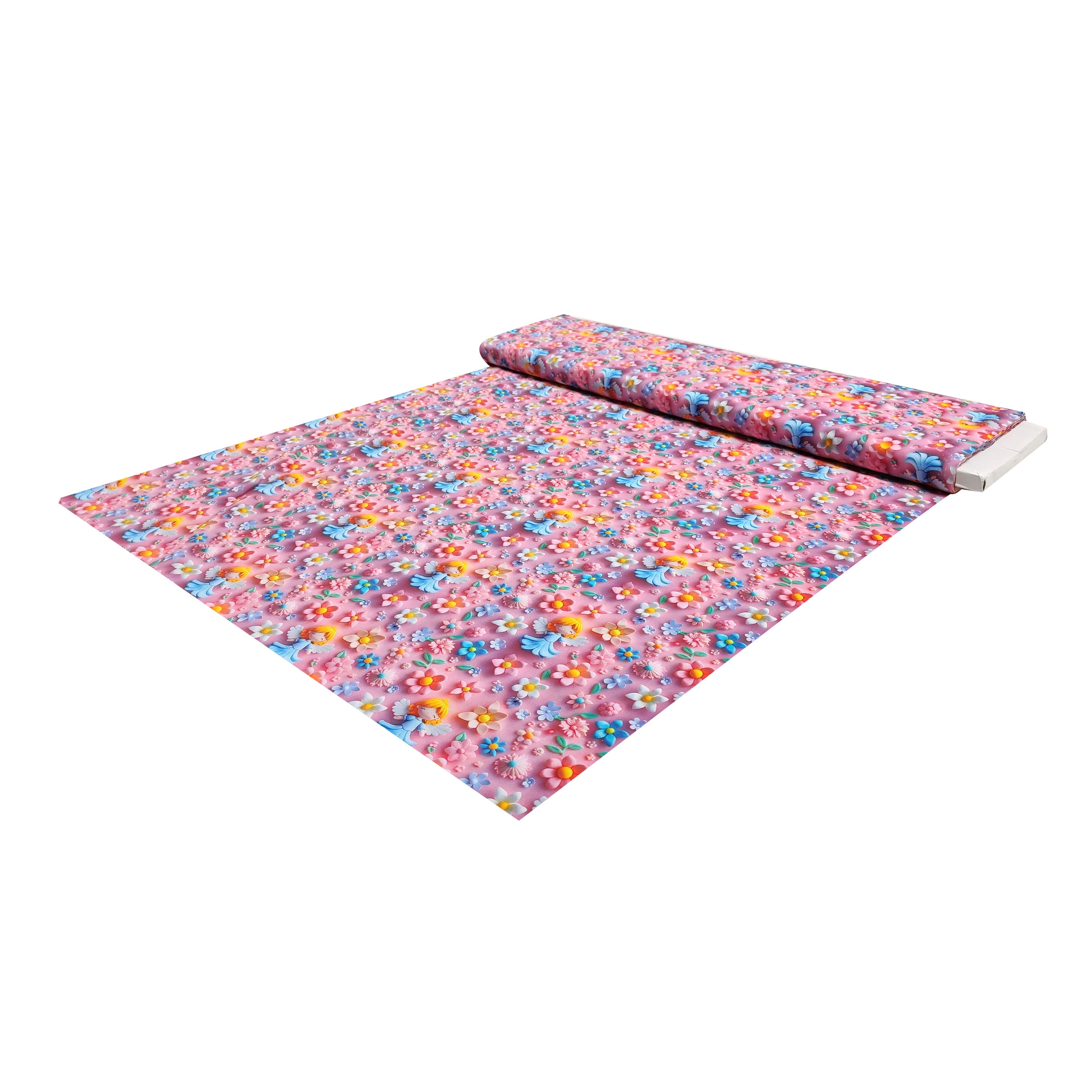 Digital Cotton Flowers and Angels