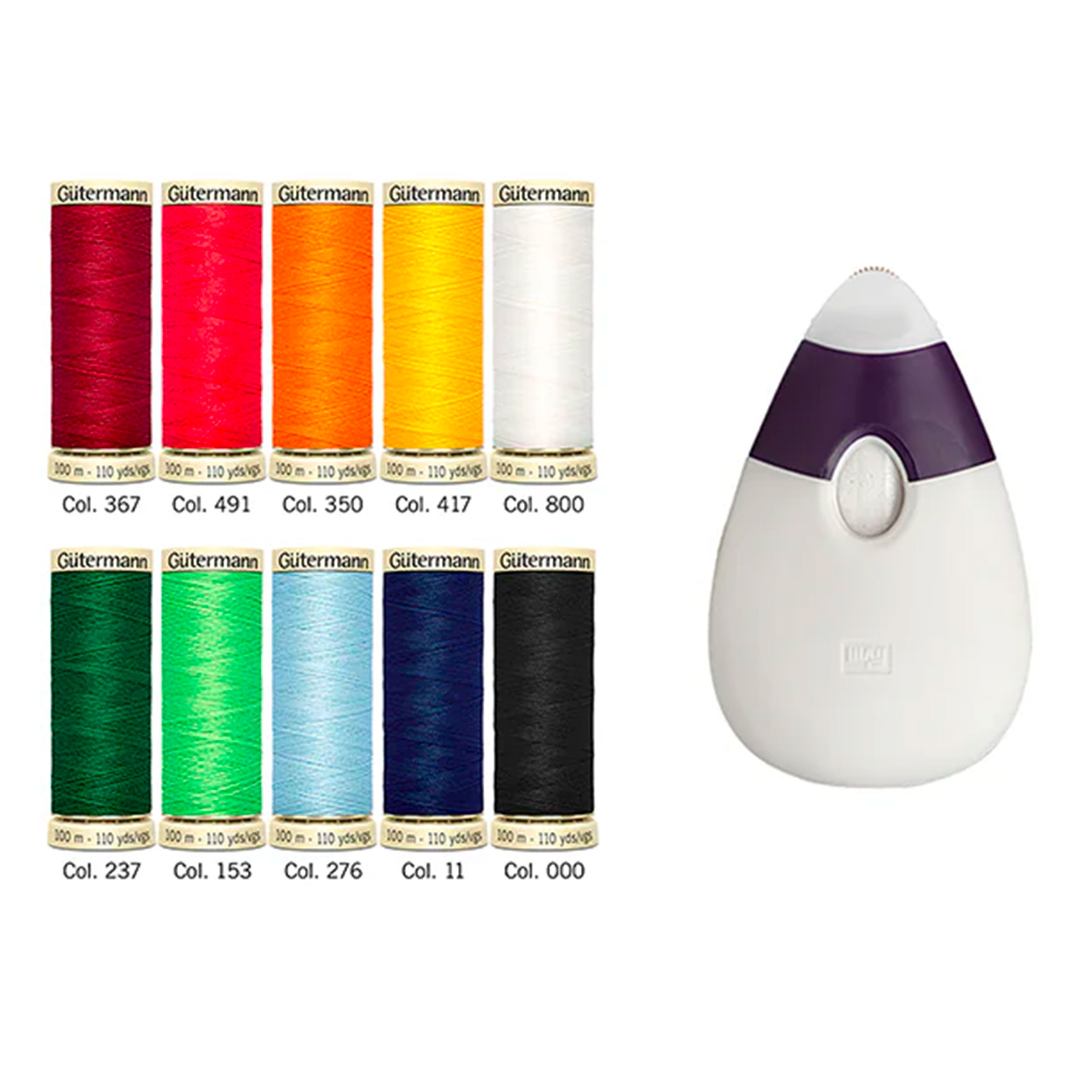 Gutermann Costura 10 Bobinas 100 m Rueda con Tiza Prym