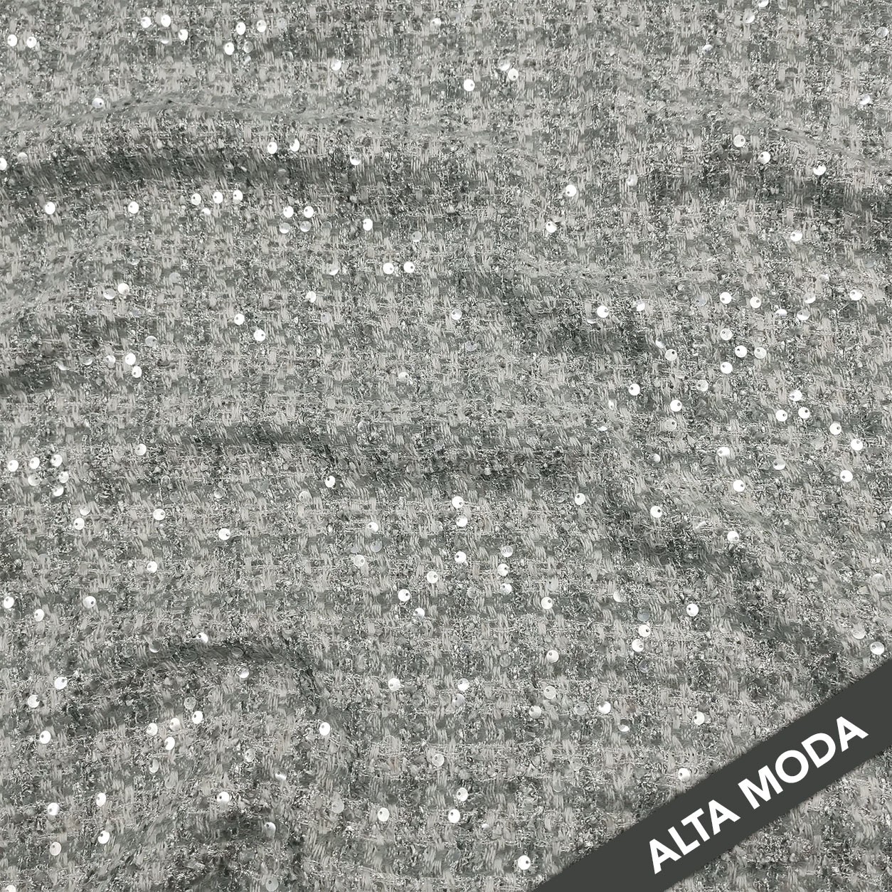 Jacquard Fashion gris clair avec paillettes