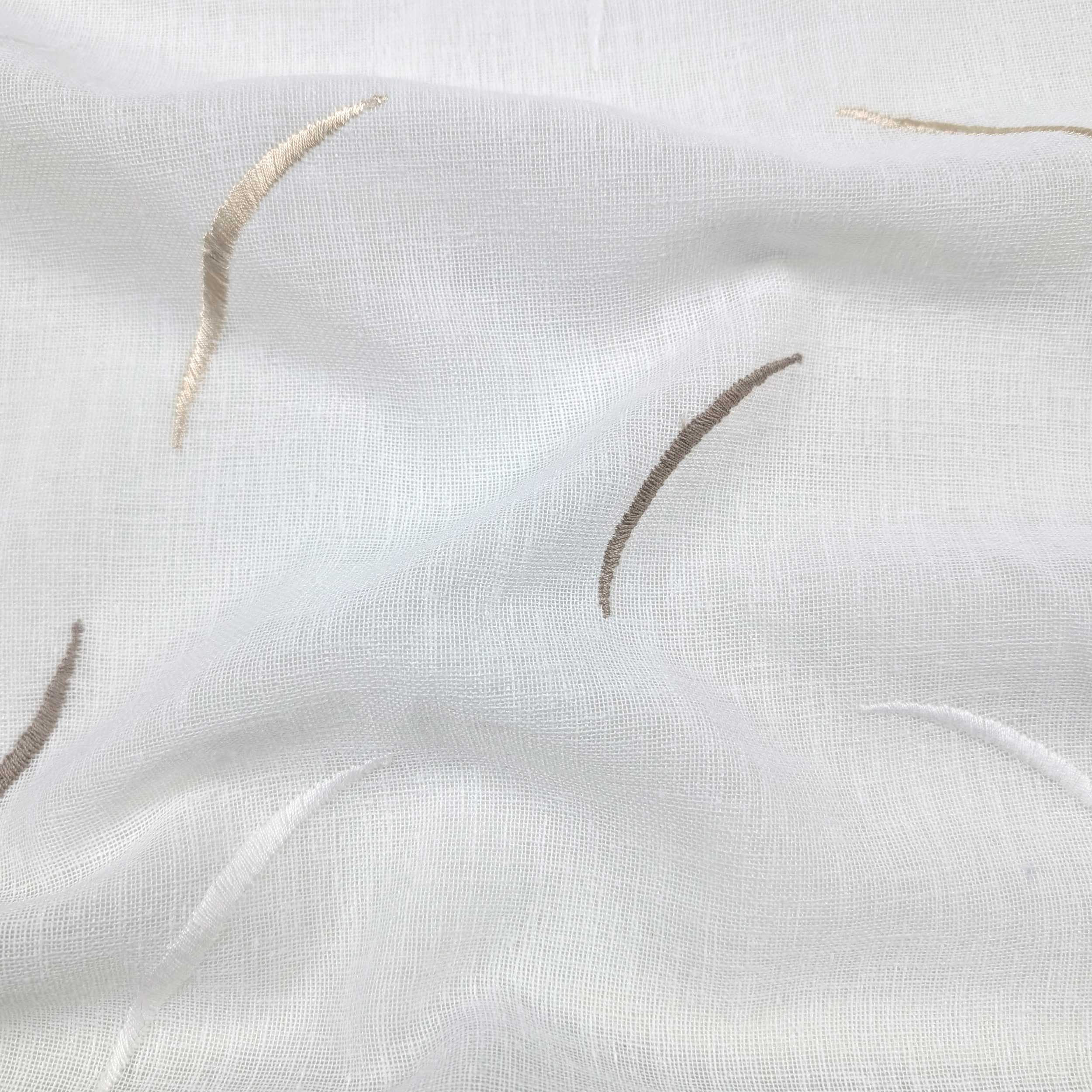 Curtain Fabric Embroidered Turtledove Image