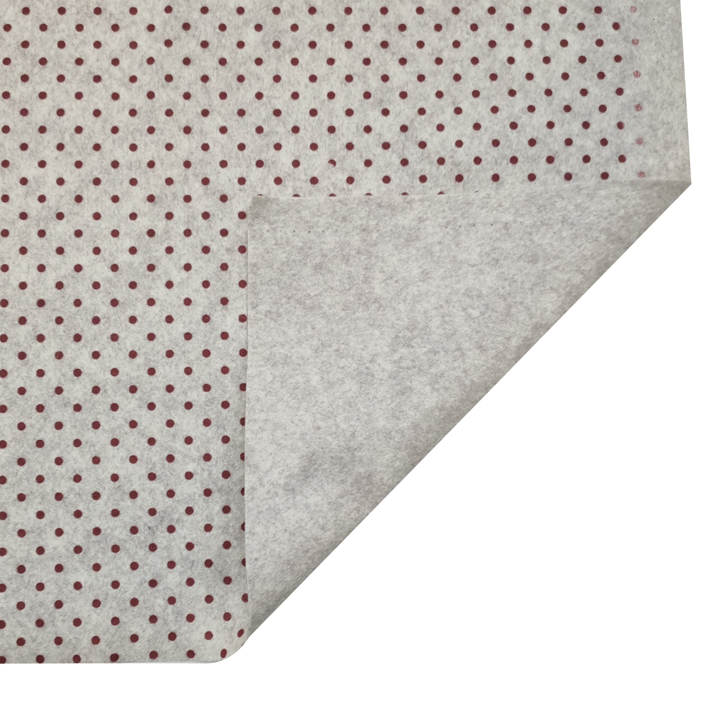 Soft Thin Felt - Burgundy Small Dots Image